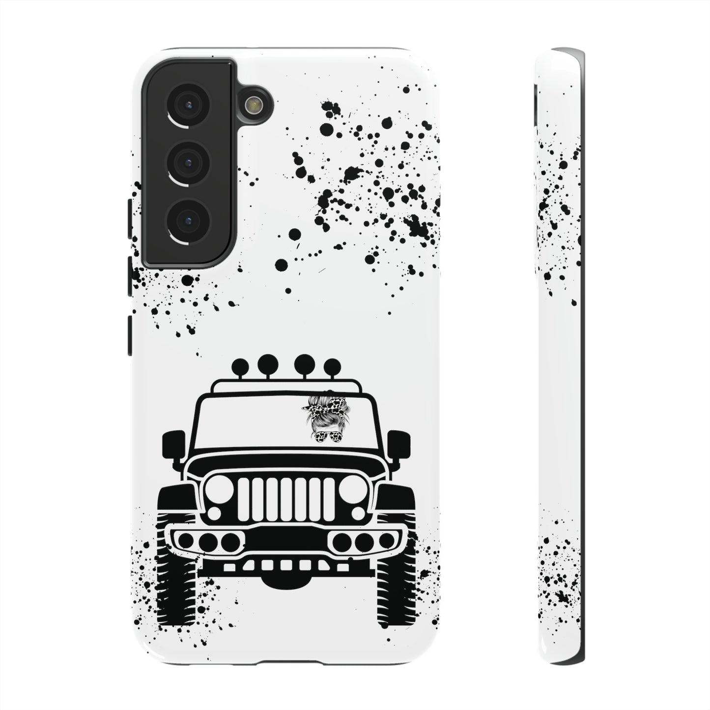 Off Road Girl Cow Print Shades Protective Phone Case for Iphone, Samsung and Google Phones