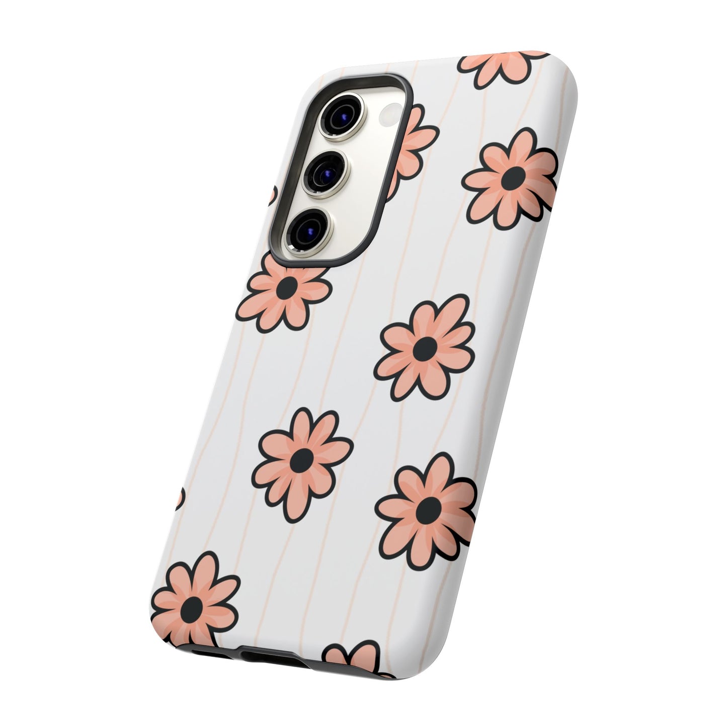 Pink Flowers Protective Phone Case