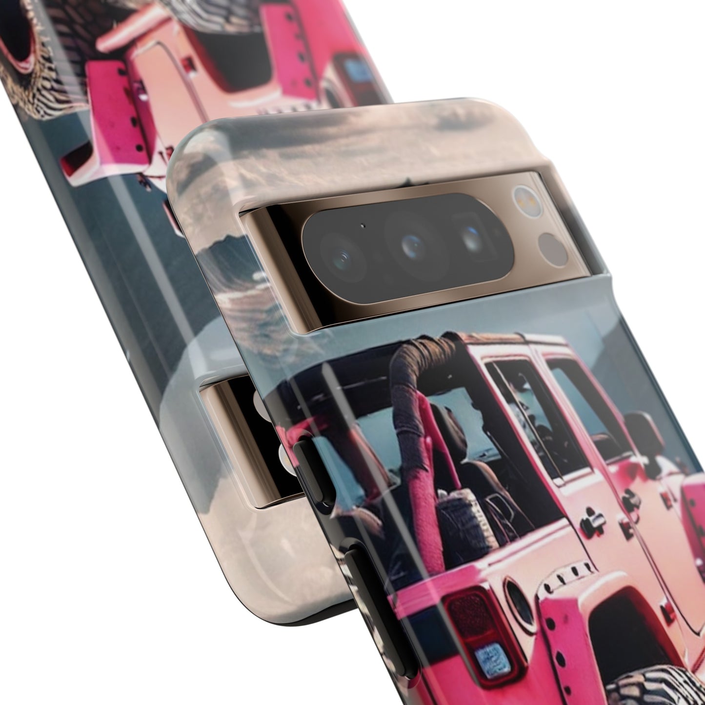 Pink Jeep Protective Phone Case