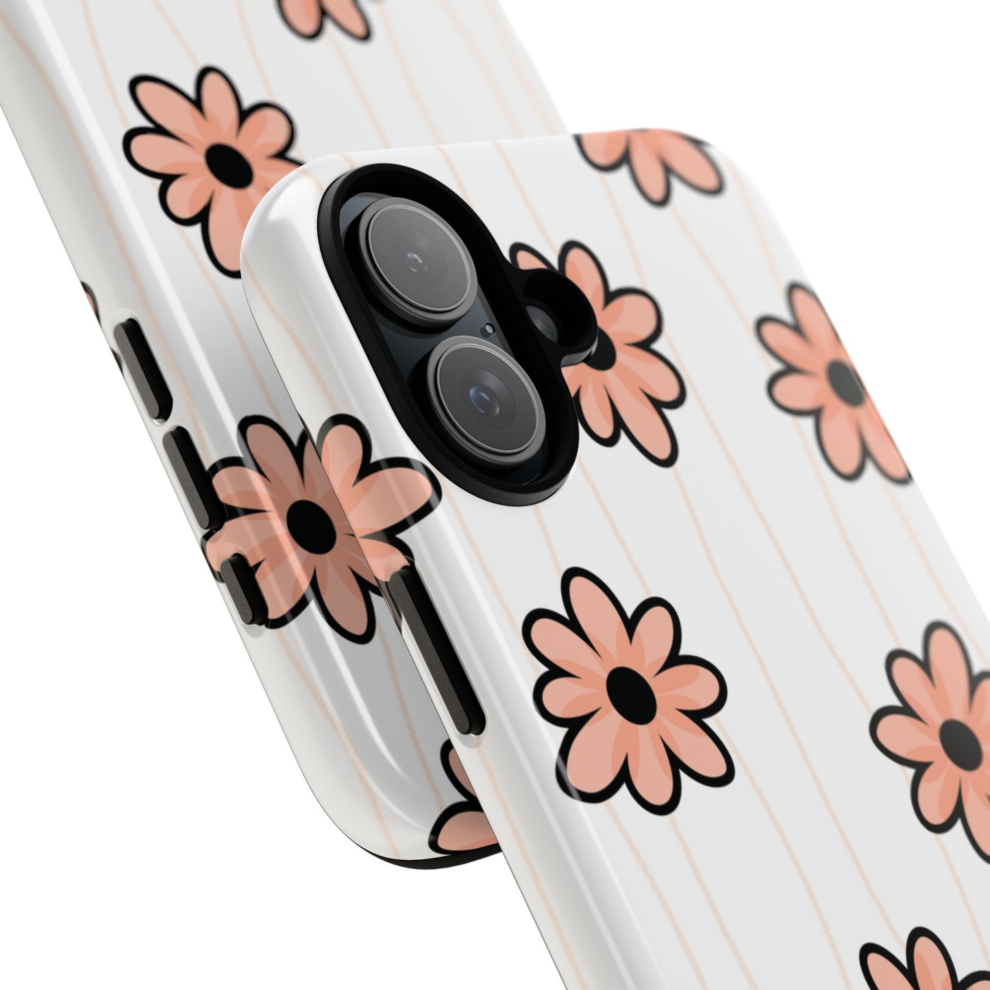 Pink Flowers Protective Phone Case