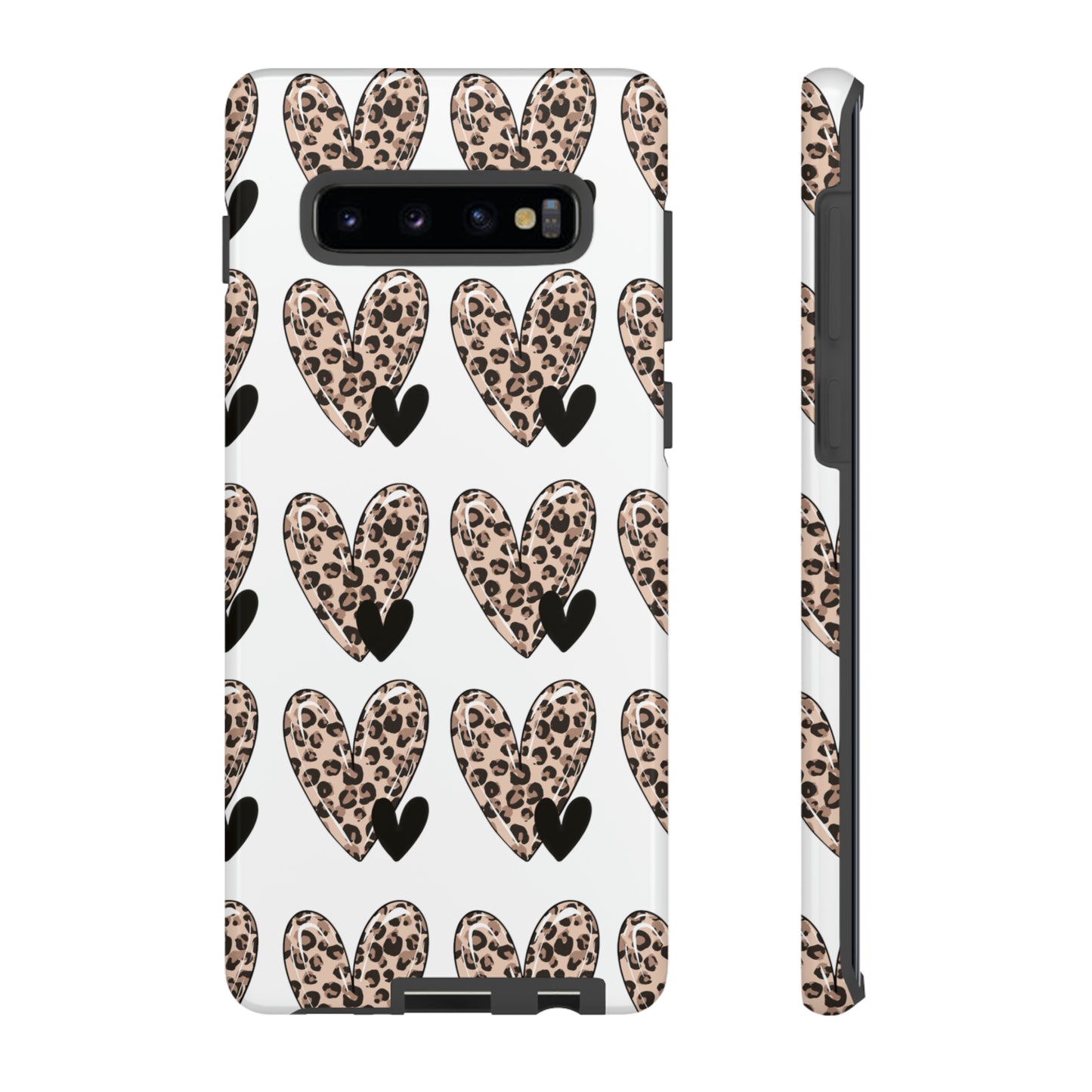 Leopard Hearts Protective Case for IPhone. Samsung and Google phones