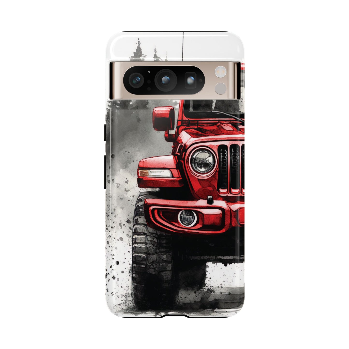 Off Road Love Red Wrangler Protective Phone Case for Iphone, Samsung and Google Phones