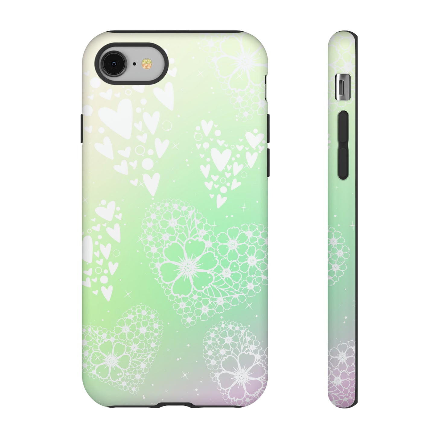 Pastel Heart Ombre Protective Case for Iphone, Google and Samsung