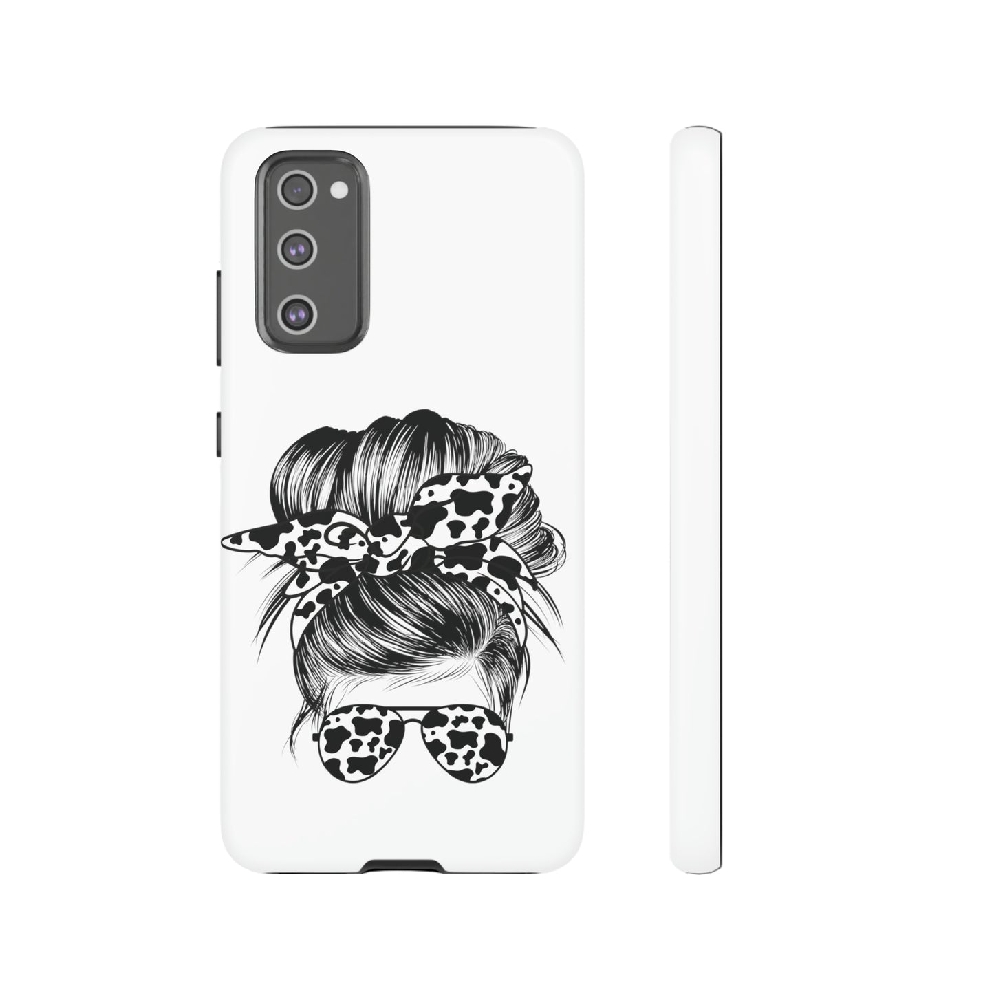 Cow Print Woman Mom Wife Protective Phone Case for Iphone, Samsung and Google Phones