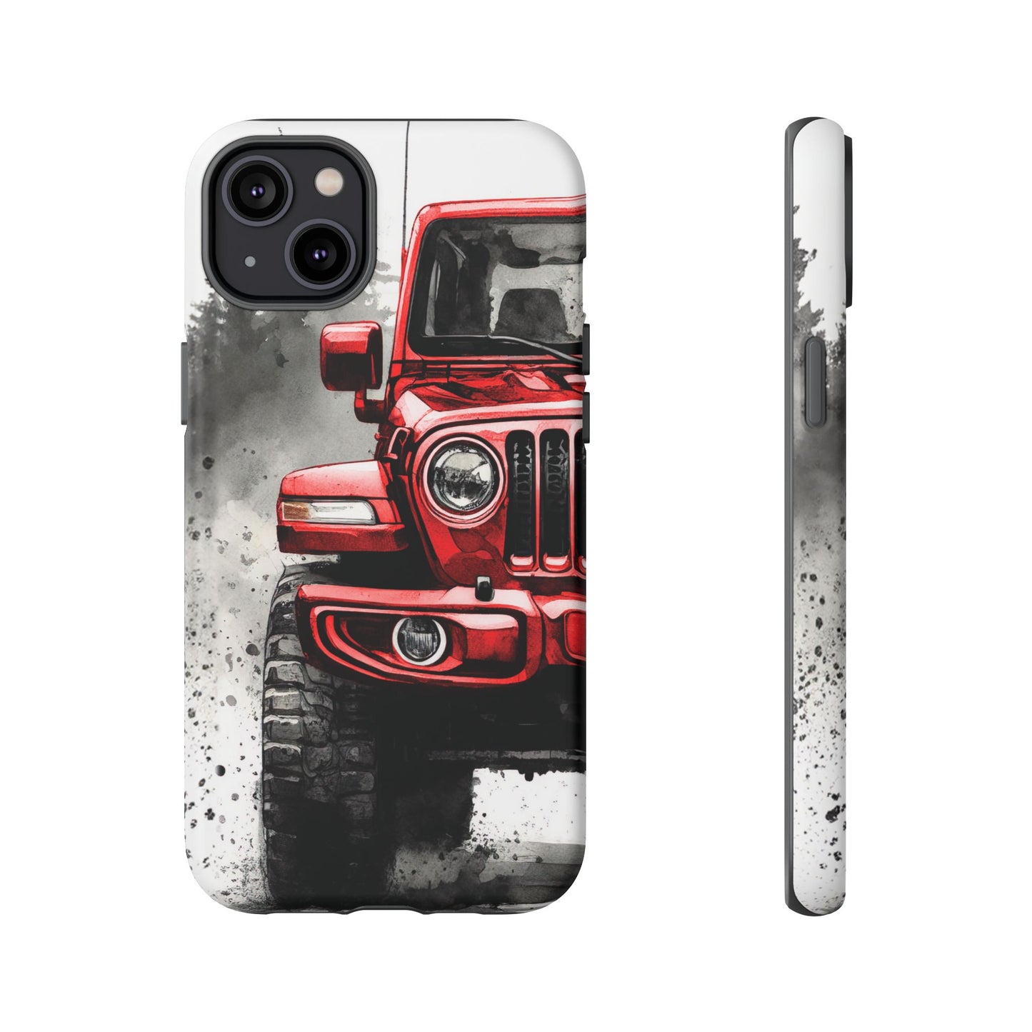 Off Road Love Red Wrangler Protective Phone Case for Iphone, Samsung and Google Phones