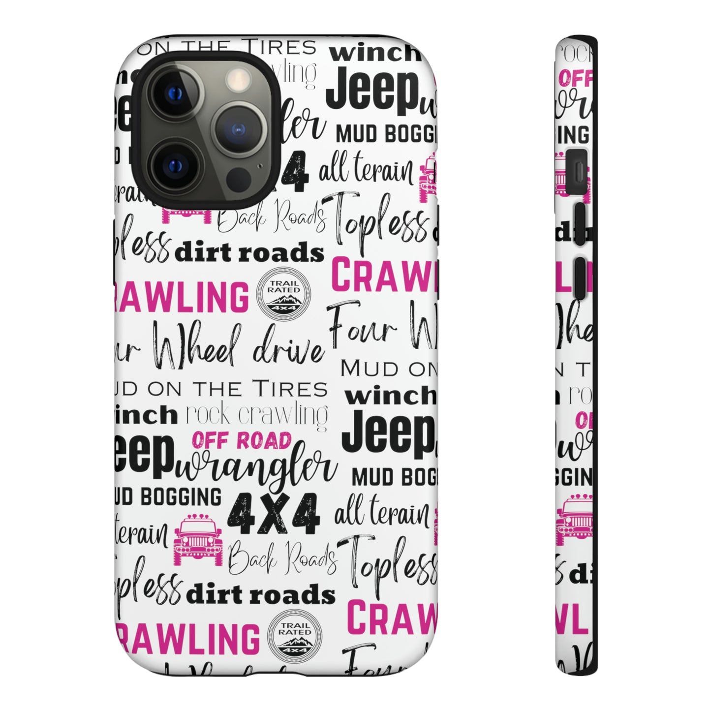 Off Road Subway Art Splash of Pink Protective Phone Case for Iphone, Samsung and Google Phones