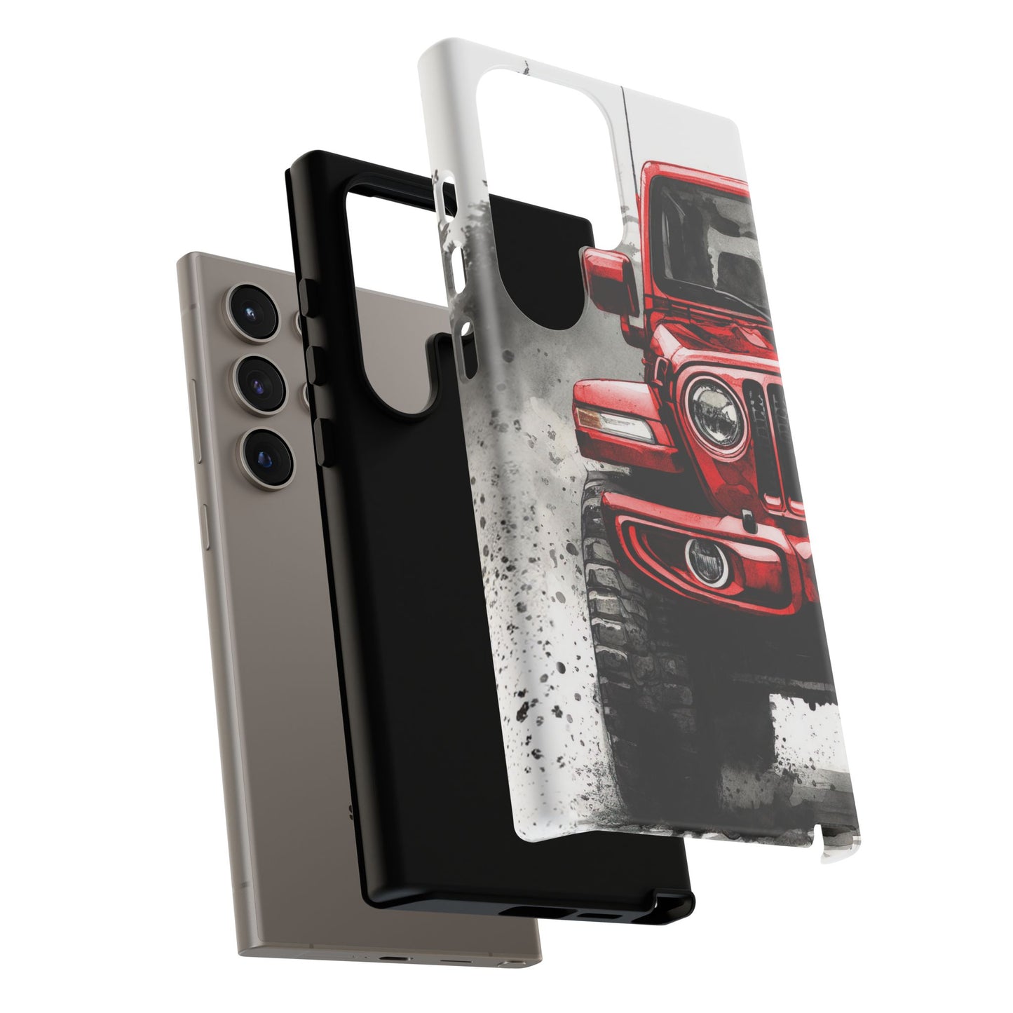 Off Road Love Red Wrangler Protective Phone Case for Iphone, Samsung and Google Phones