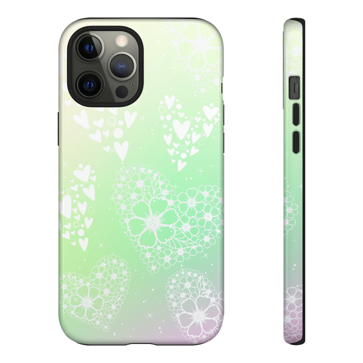 Pastel Heart Ombre Protective Case for Iphone, Google and Samsung