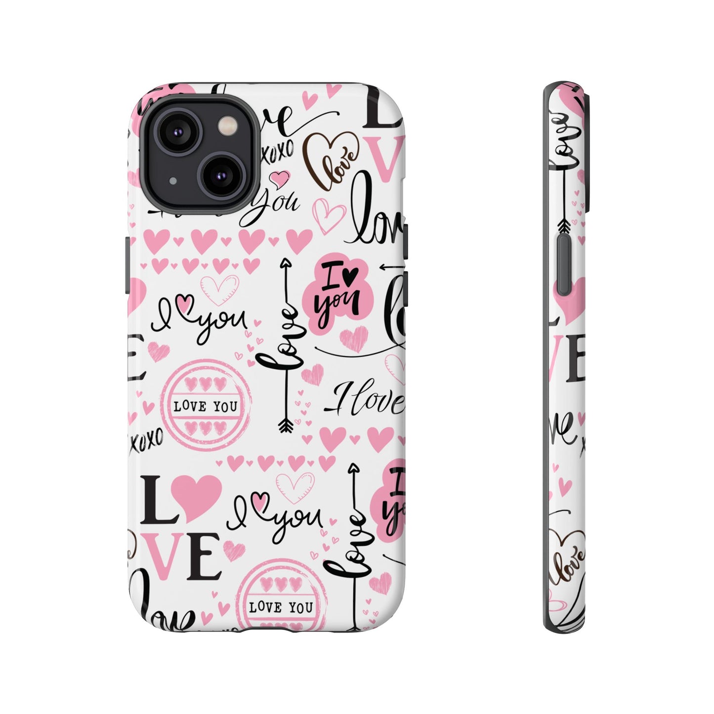 Valentine Love Pink Protective Phone Case for Iphone, Samsung and Google Devices