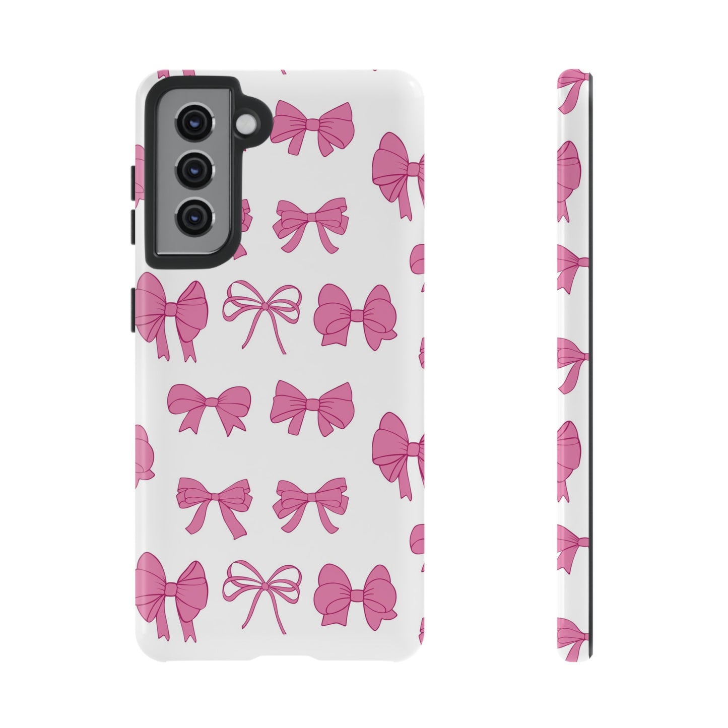 Pink Bows Protective Phone Case for Iphone, Samsung and Google Phones