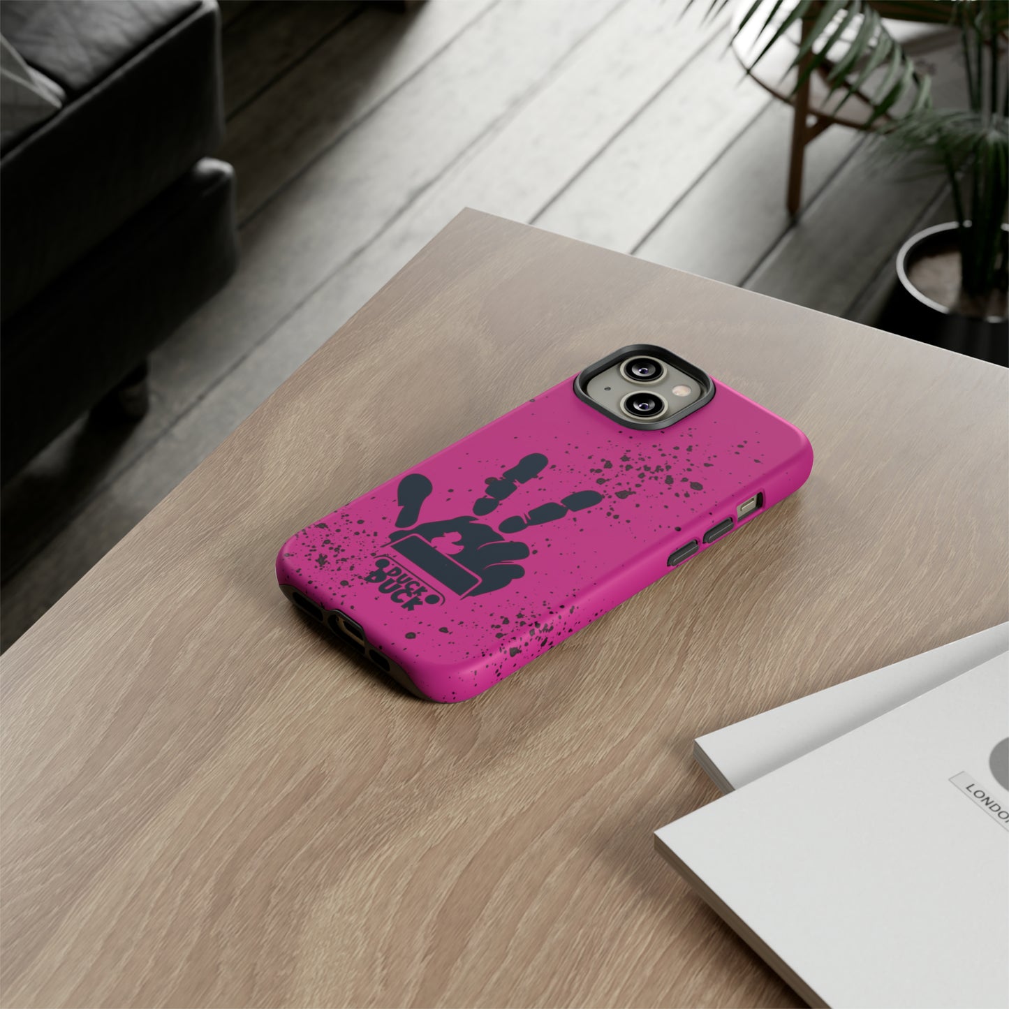 Duck Duck Hot Pink Protective Phone Case for IPhone, Samsung and Google Phone