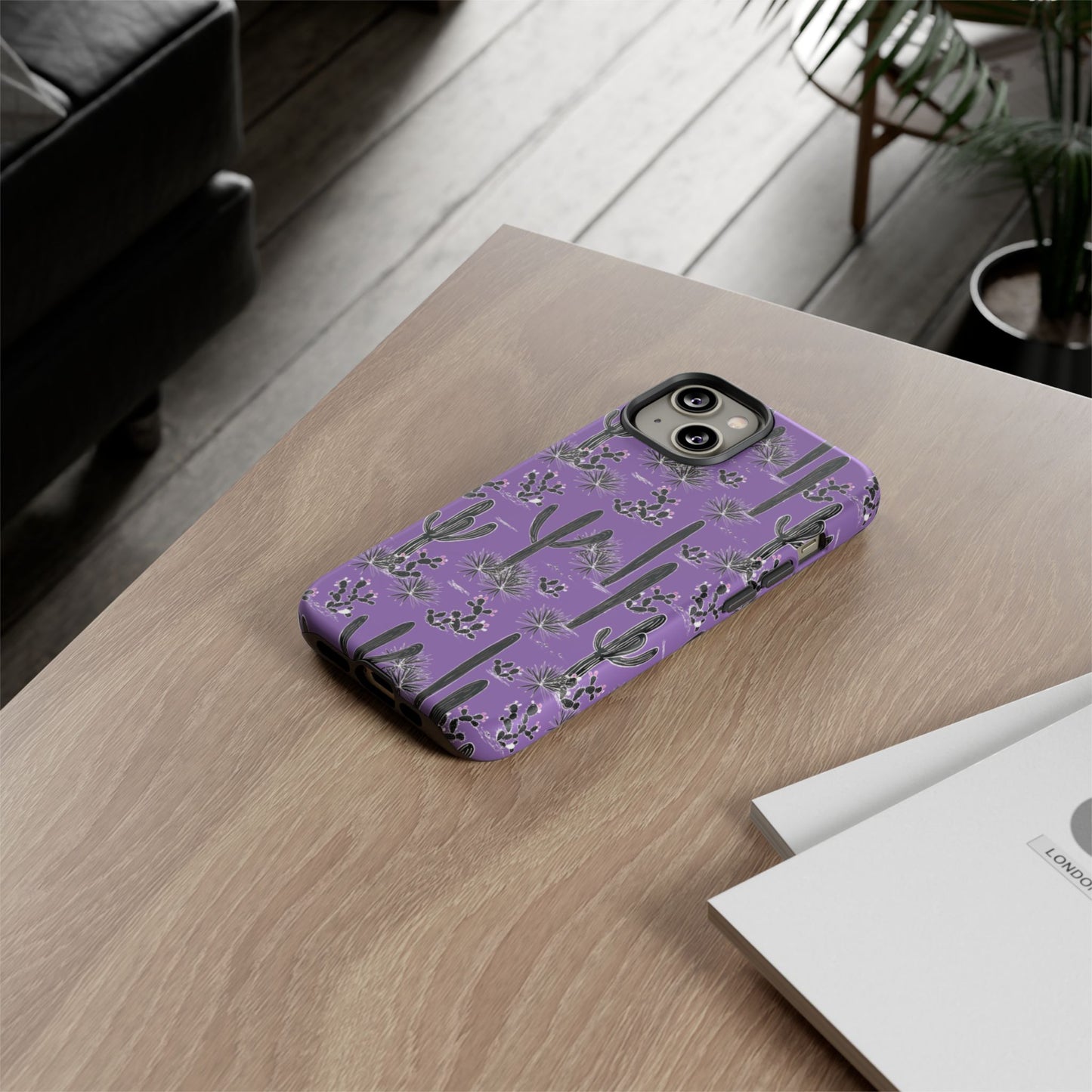 Purple Cactus Love Phone Case