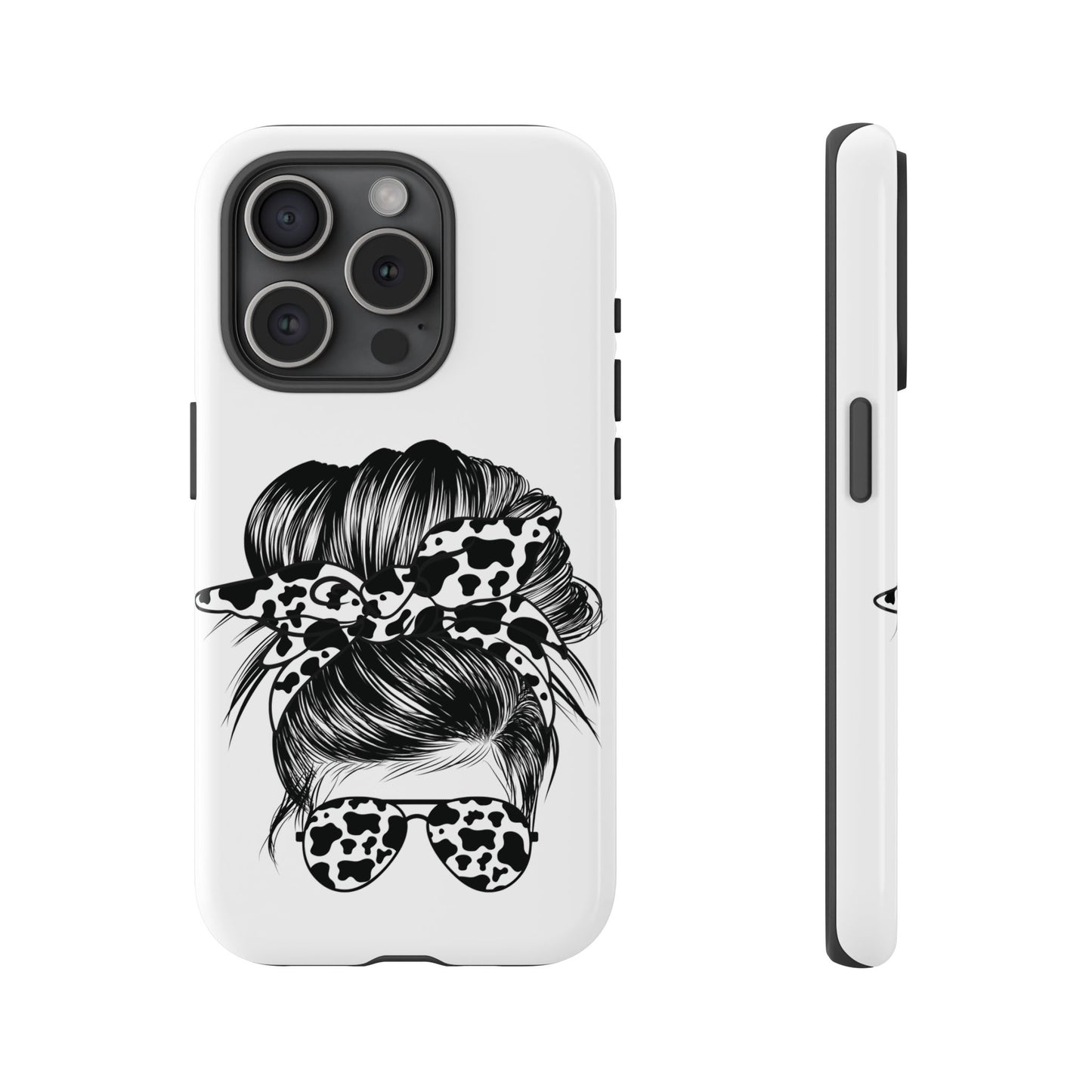 Cow Print Woman Mom Wife Protective Phone Case for Iphone, Samsung and Google Phones