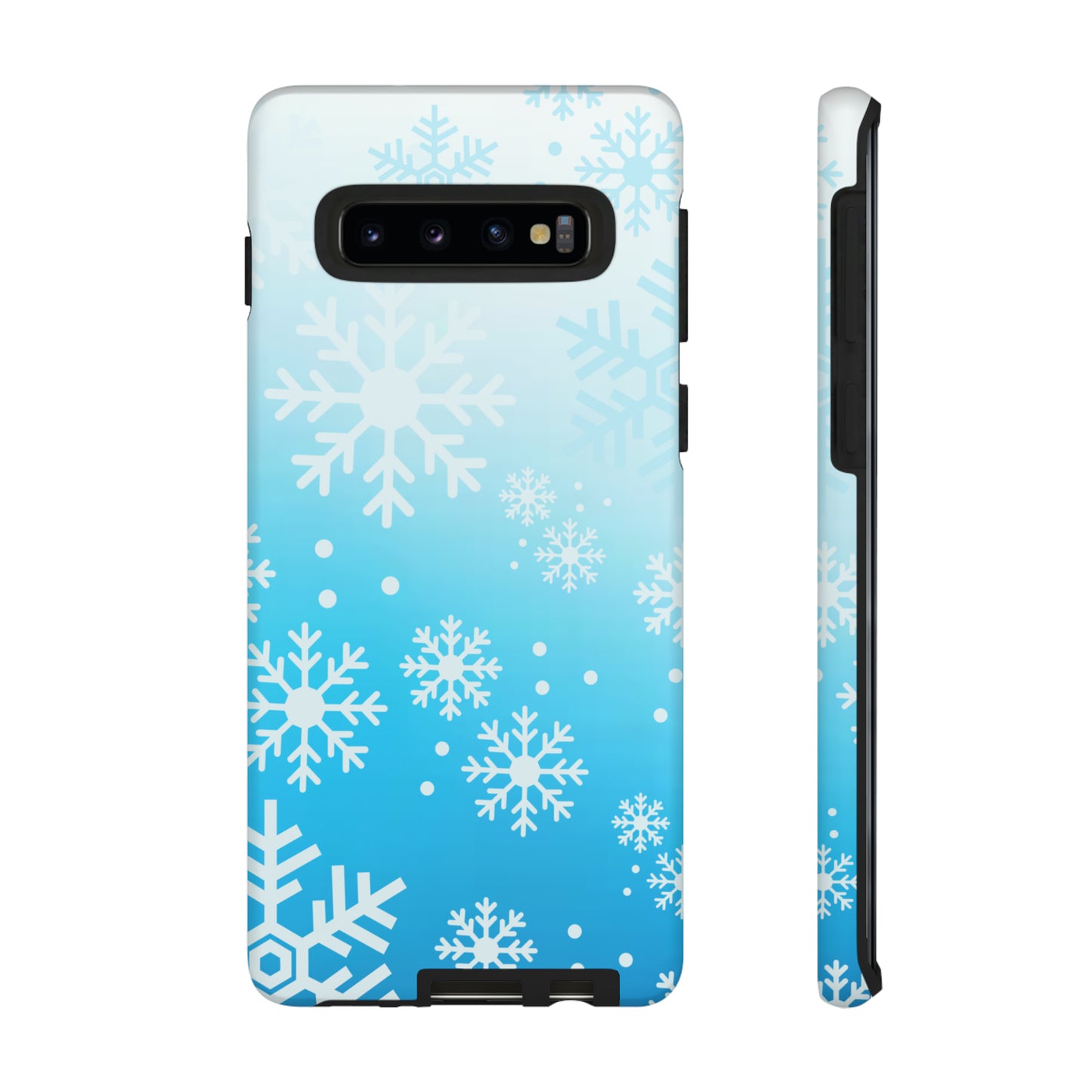 Winter, frozen, snowflake ombré protective phone case for Google, Samsung and IPhone