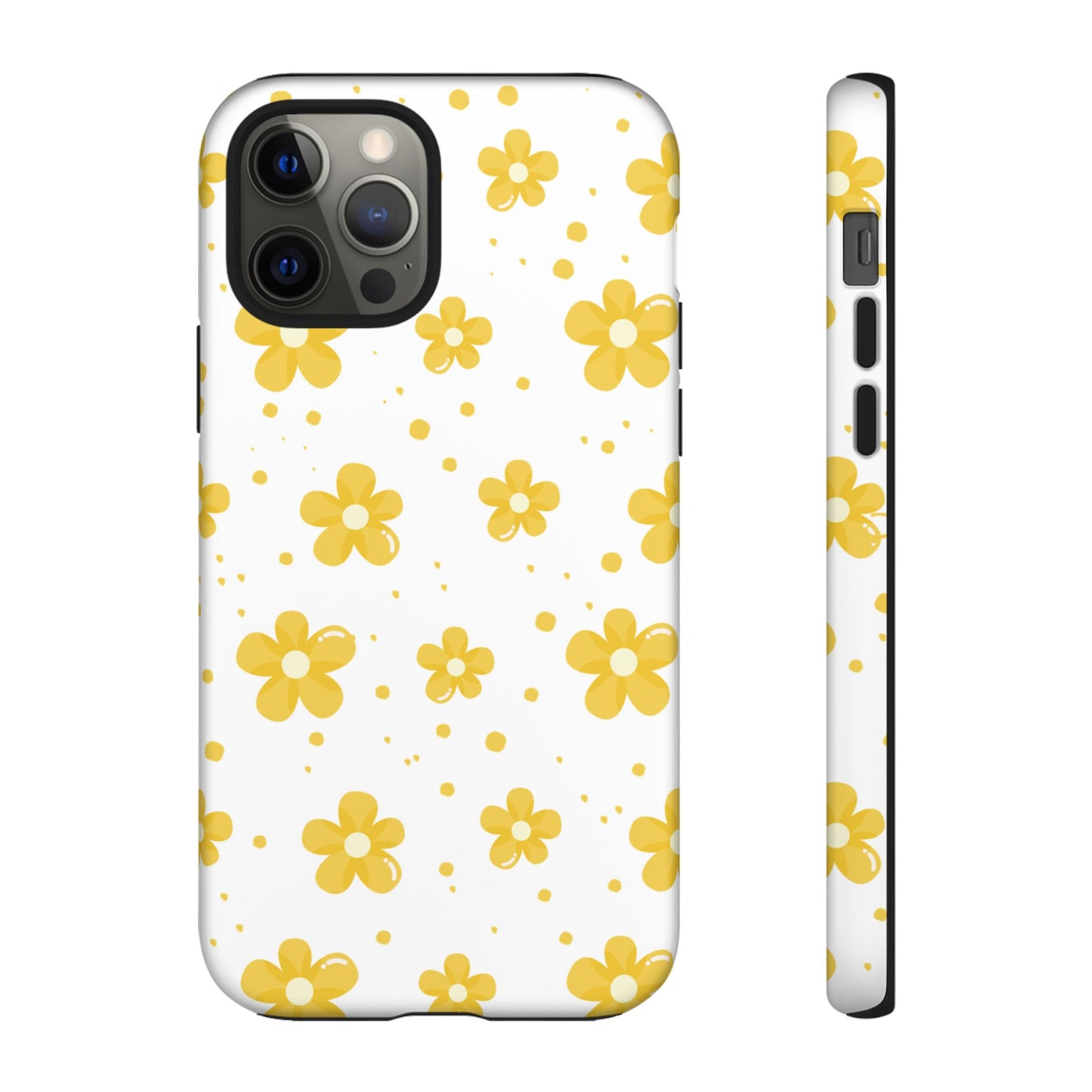 Yellow Flowers Protective Phone Case for Google, Apple and Samsung Phones