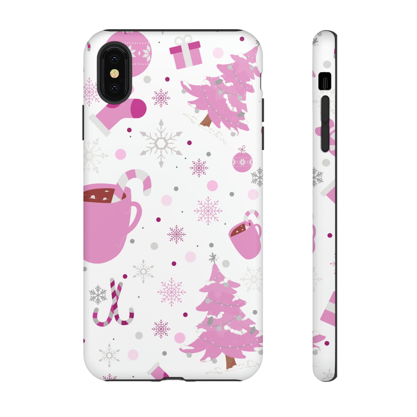 Pink Christmas Protective Case for Iphone, Samsung and