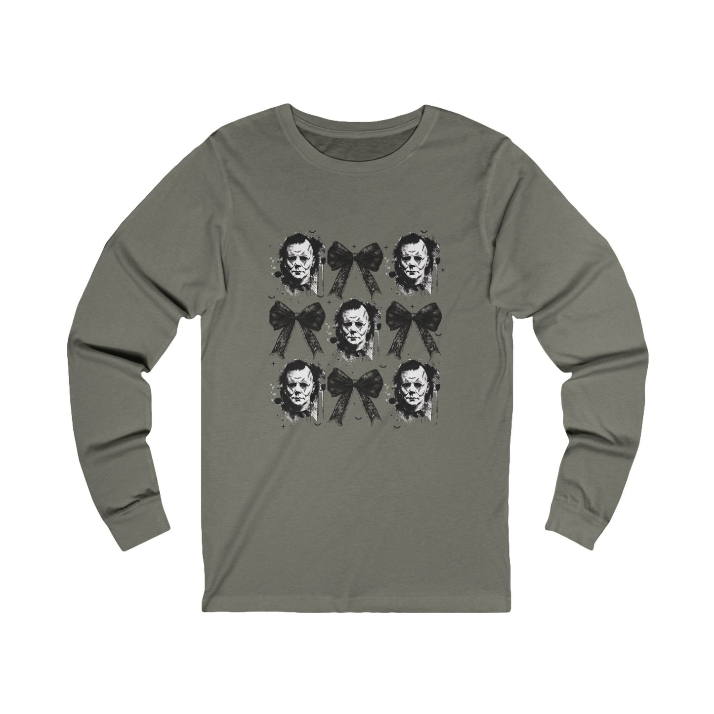 Michael Myers Bow Unisex Jersey Long Sleeve Tee