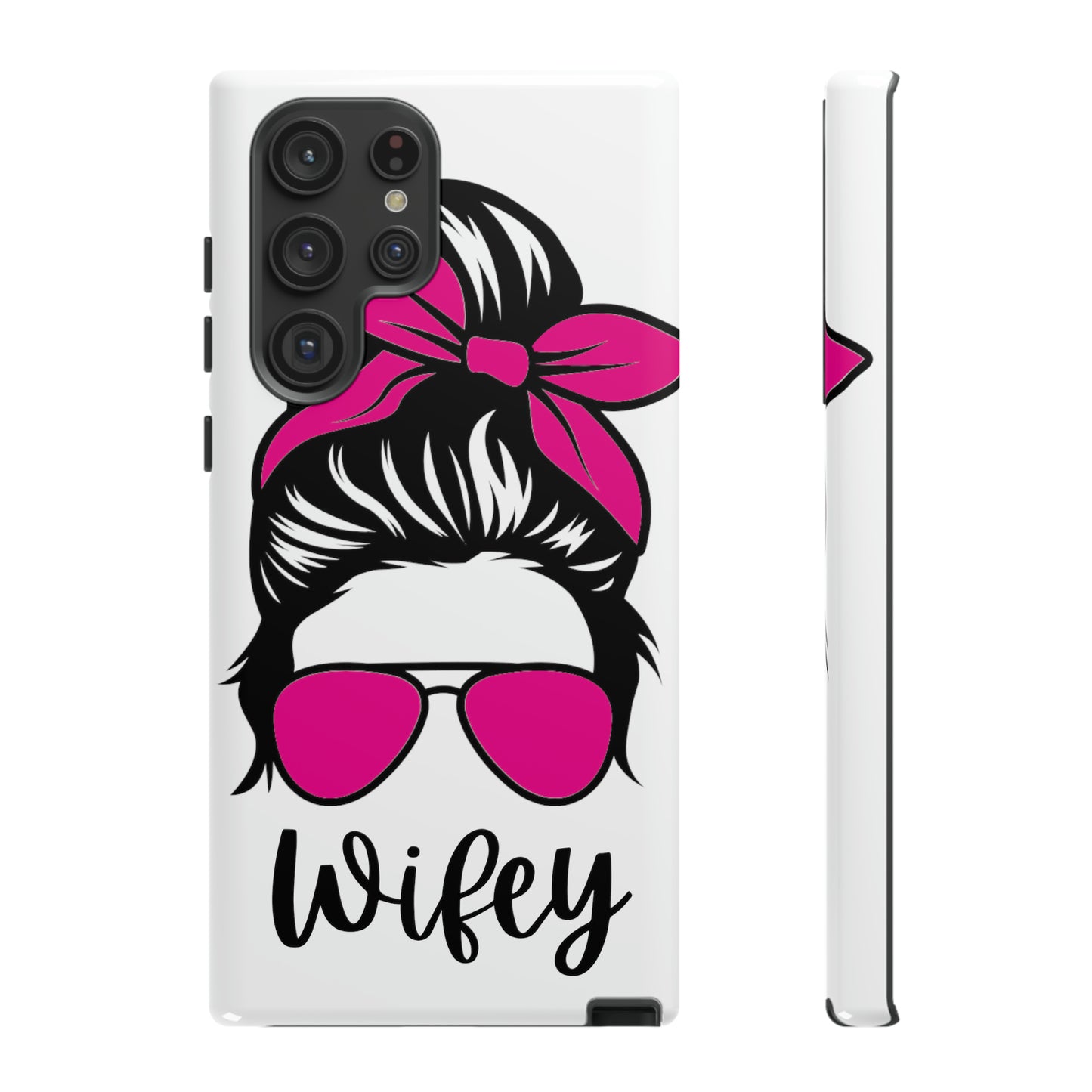 Pink Wifey Protective Case for IPhone, Samsung and Google