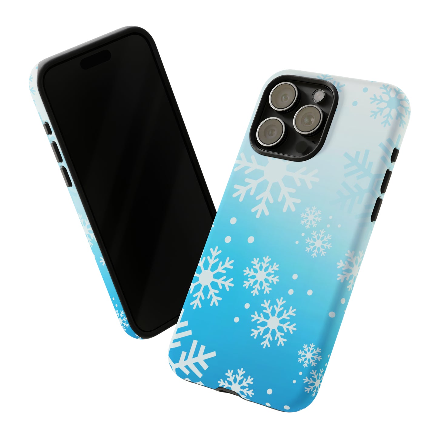 Winter, frozen, snowflake ombré protective phone case for Google, Samsung and IPhone