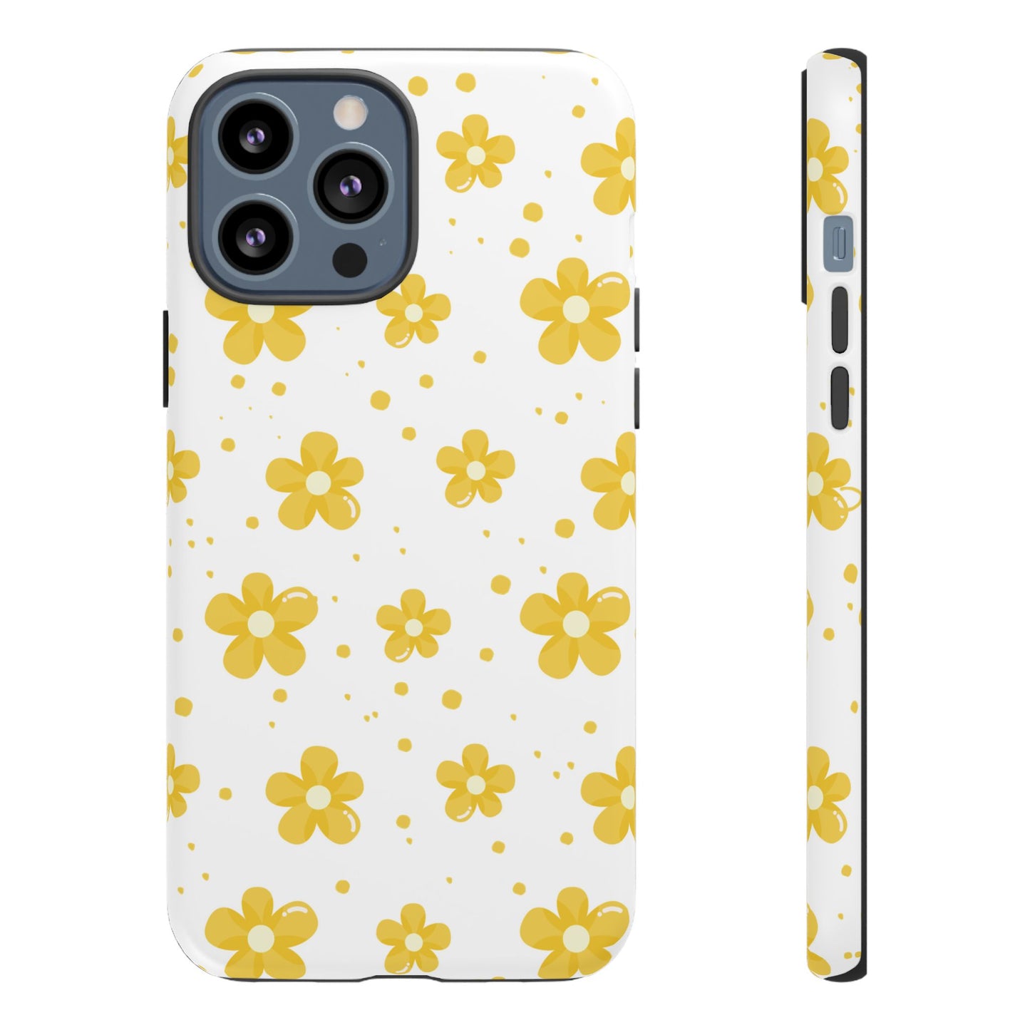 Yellow Flowers Protective Phone Case for Google, Apple and Samsung Phones