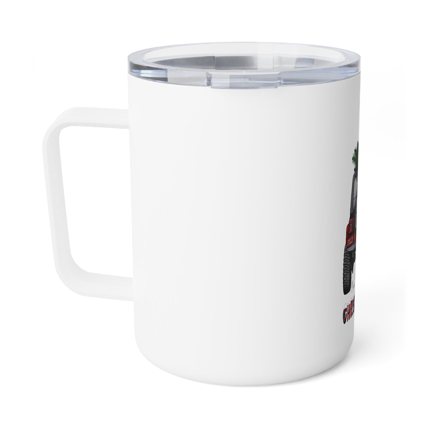 Meet me and the Christmas tree Jeep Insulated Coffee Mug, 10oz