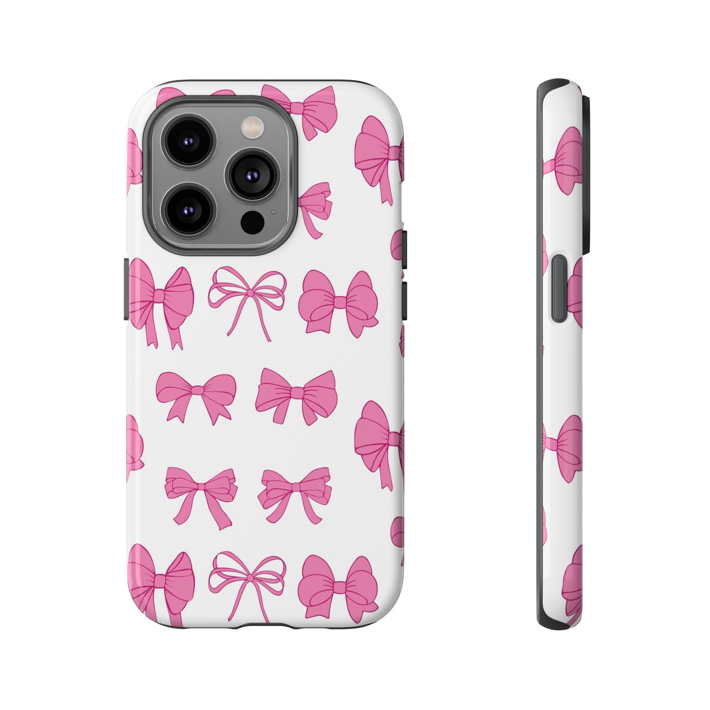Pink Bows Protective Phone Case for Iphone, Samsung and Google Phones