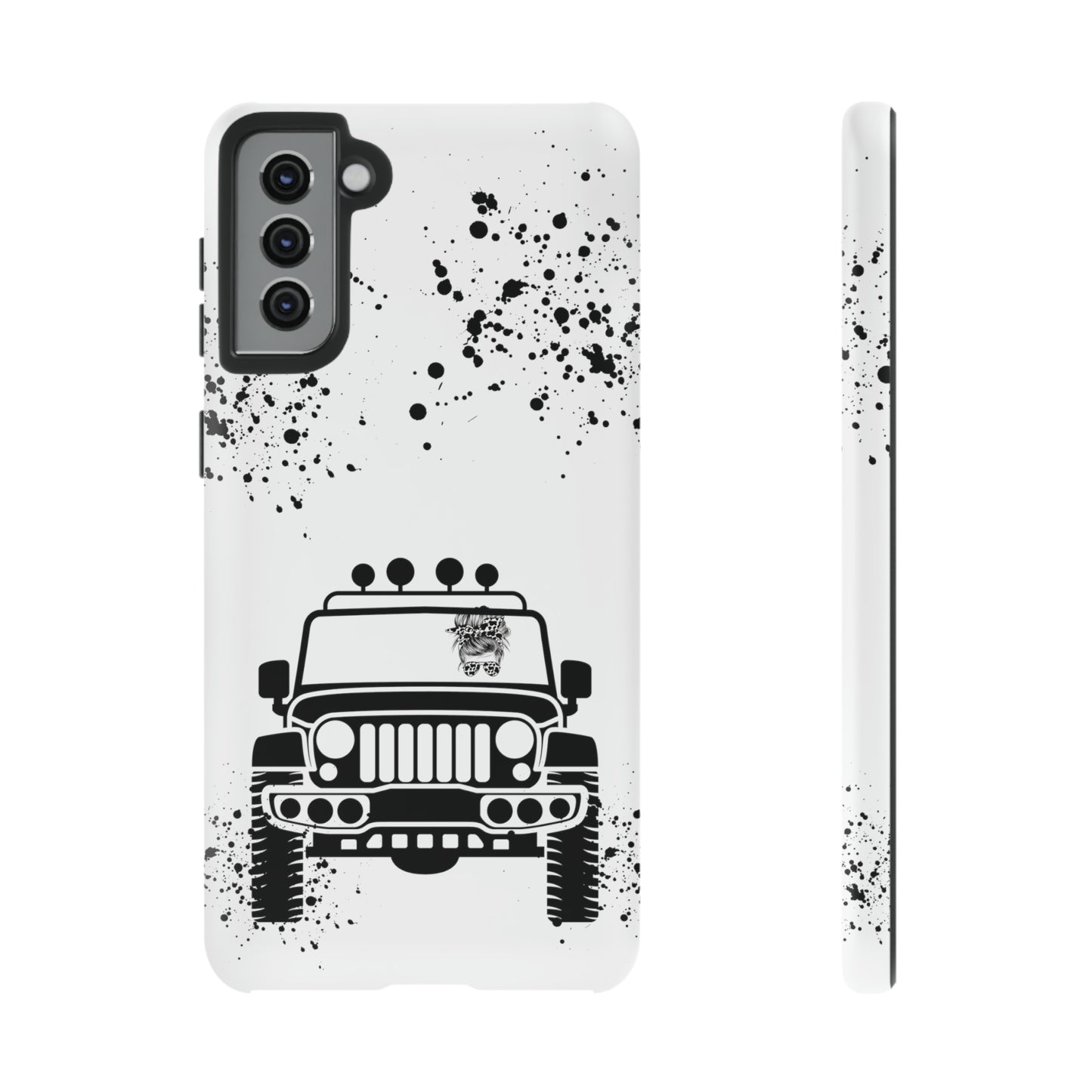 Off Road Girl Cow Print Shades Protective Phone Case for Iphone, Samsung and Google Phones