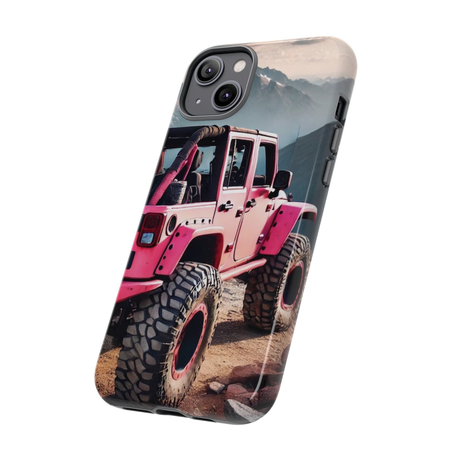 Pink Jeep Protective Phone Case