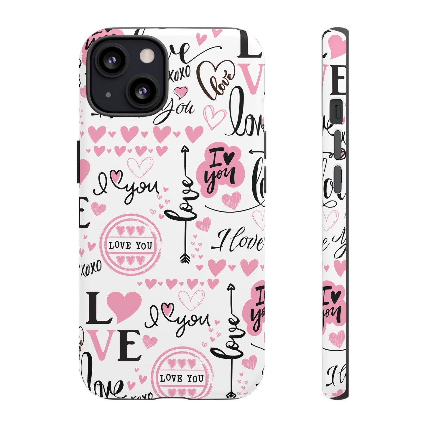 Valentine Love Pink Protective Phone Case for Iphone, Samsung and Google Devices