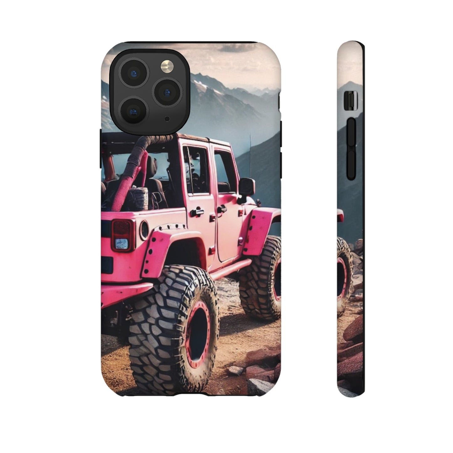 Pink Jeep Protective Phone Case