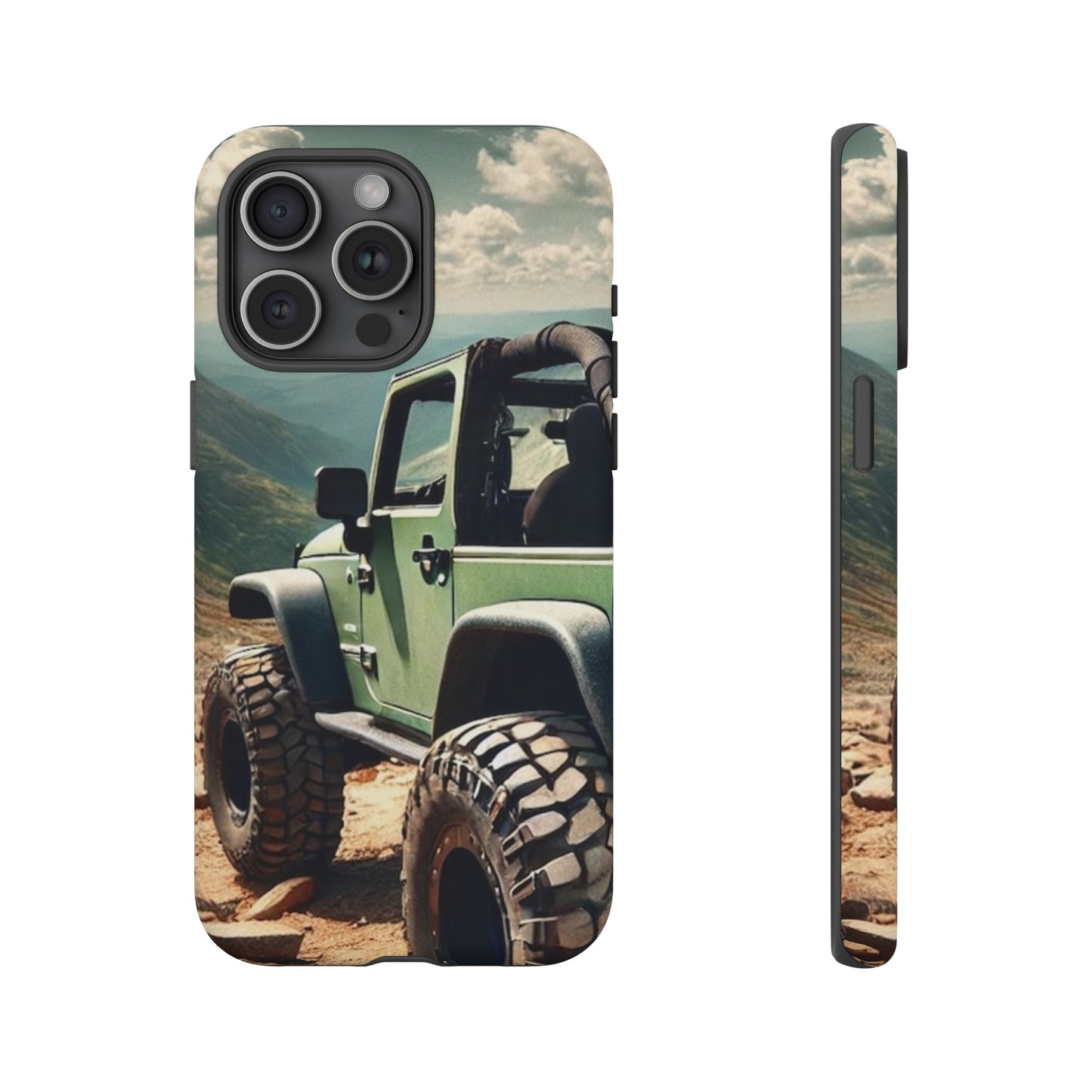 Green Jeep Protective Phone Case