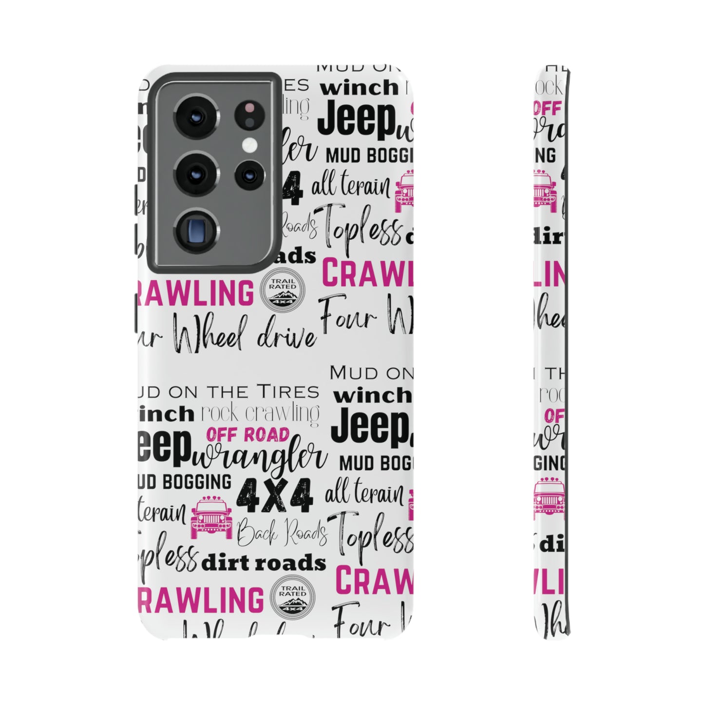 Off Road Subway Art Splash of Pink Protective Phone Case for Iphone, Samsung and Google Phones