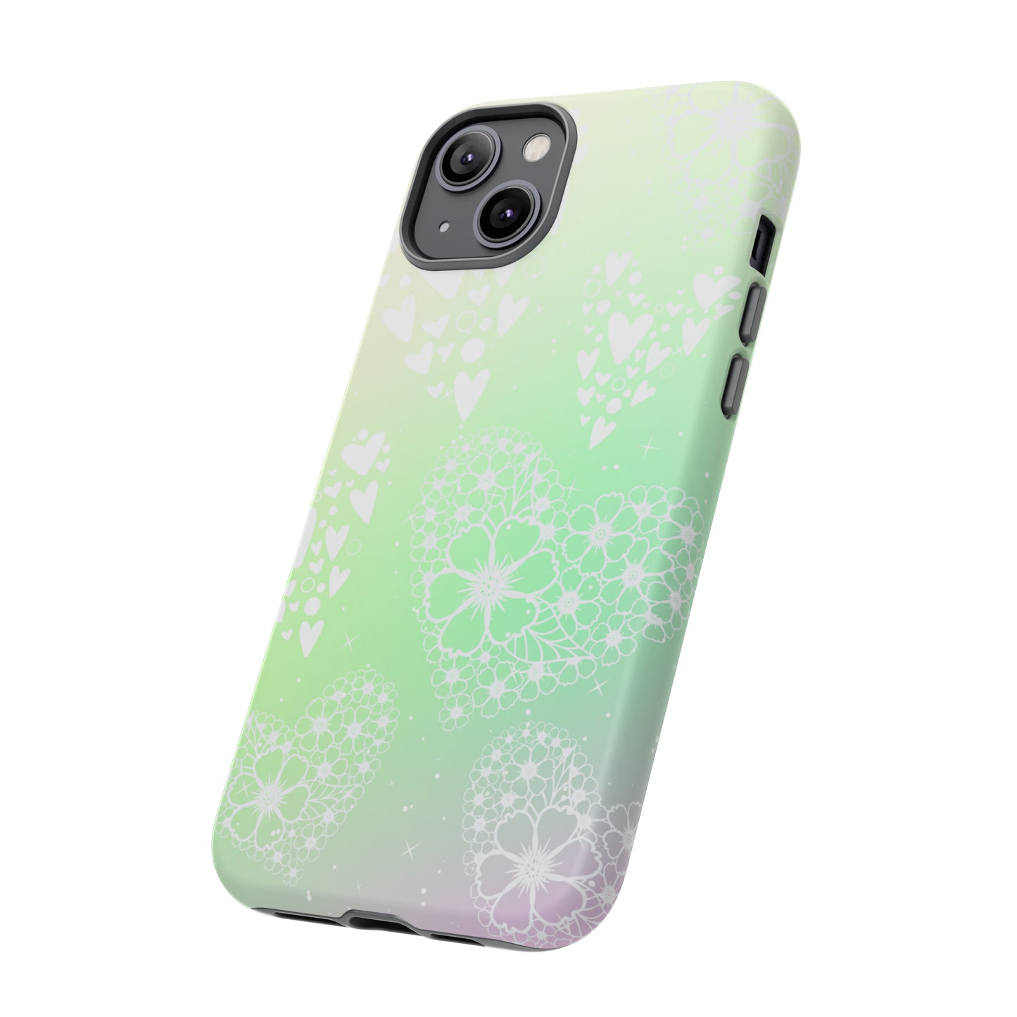 Pastel Heart Ombre Protective Case for Iphone, Google and Samsung