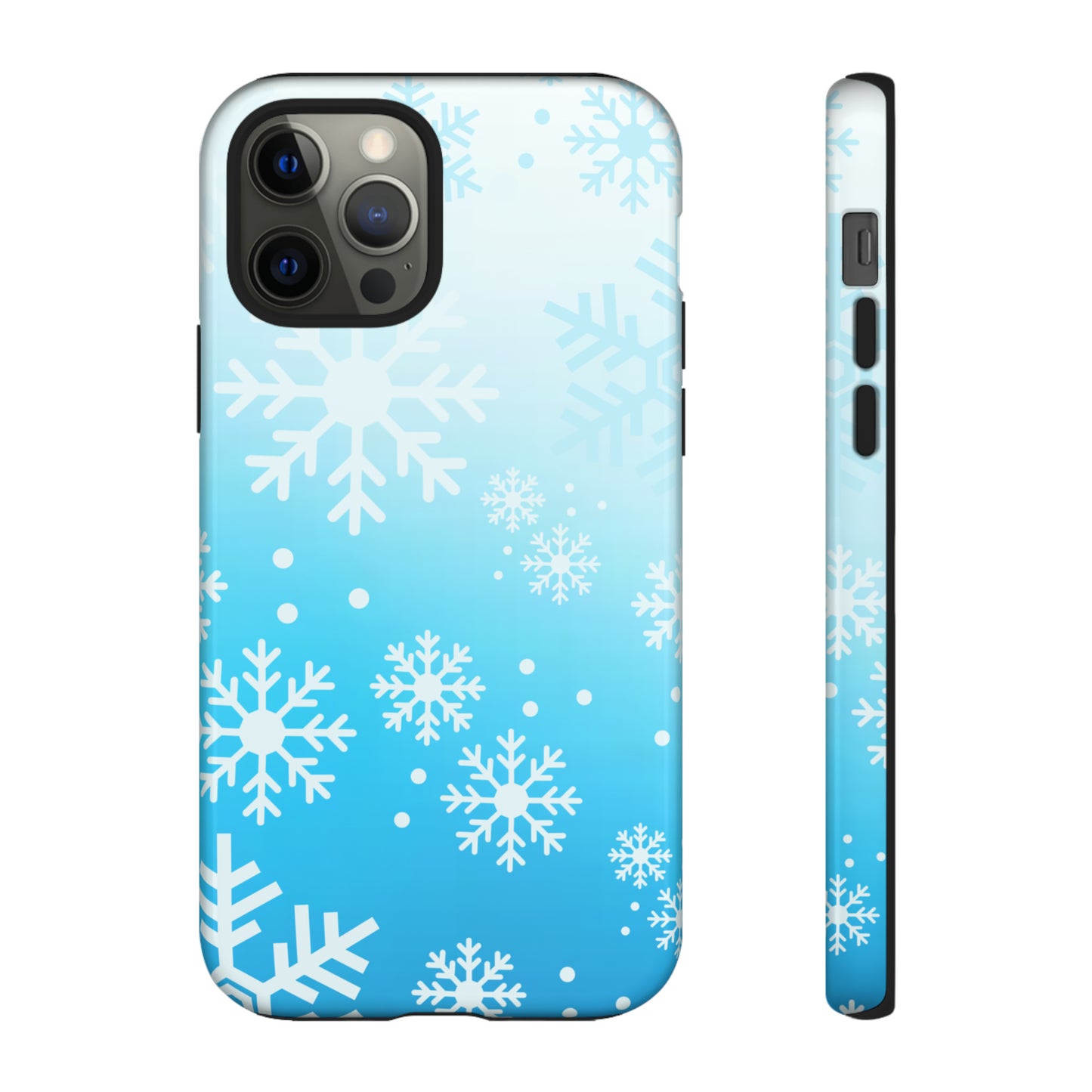 Winter, frozen, snowflake ombré protective phone case for Google, Samsung and IPhone