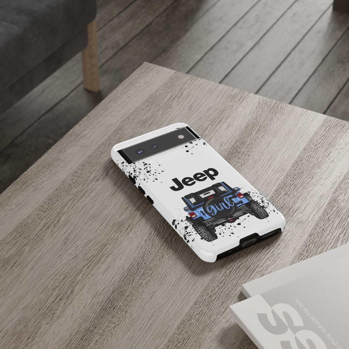 Off Road Girl Light Blue Protective Case for Iphone, Google and Samsung Phones