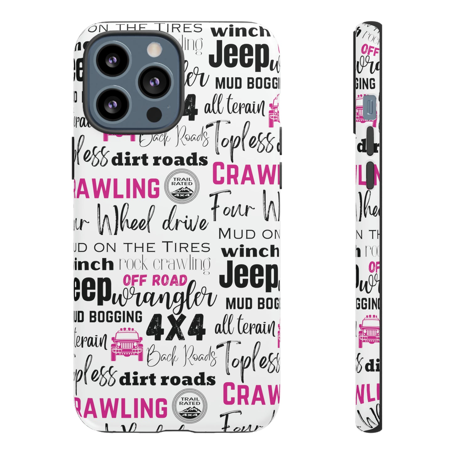 Off Road Subway Art Splash of Pink Protective Phone Case for Iphone, Samsung and Google Phones