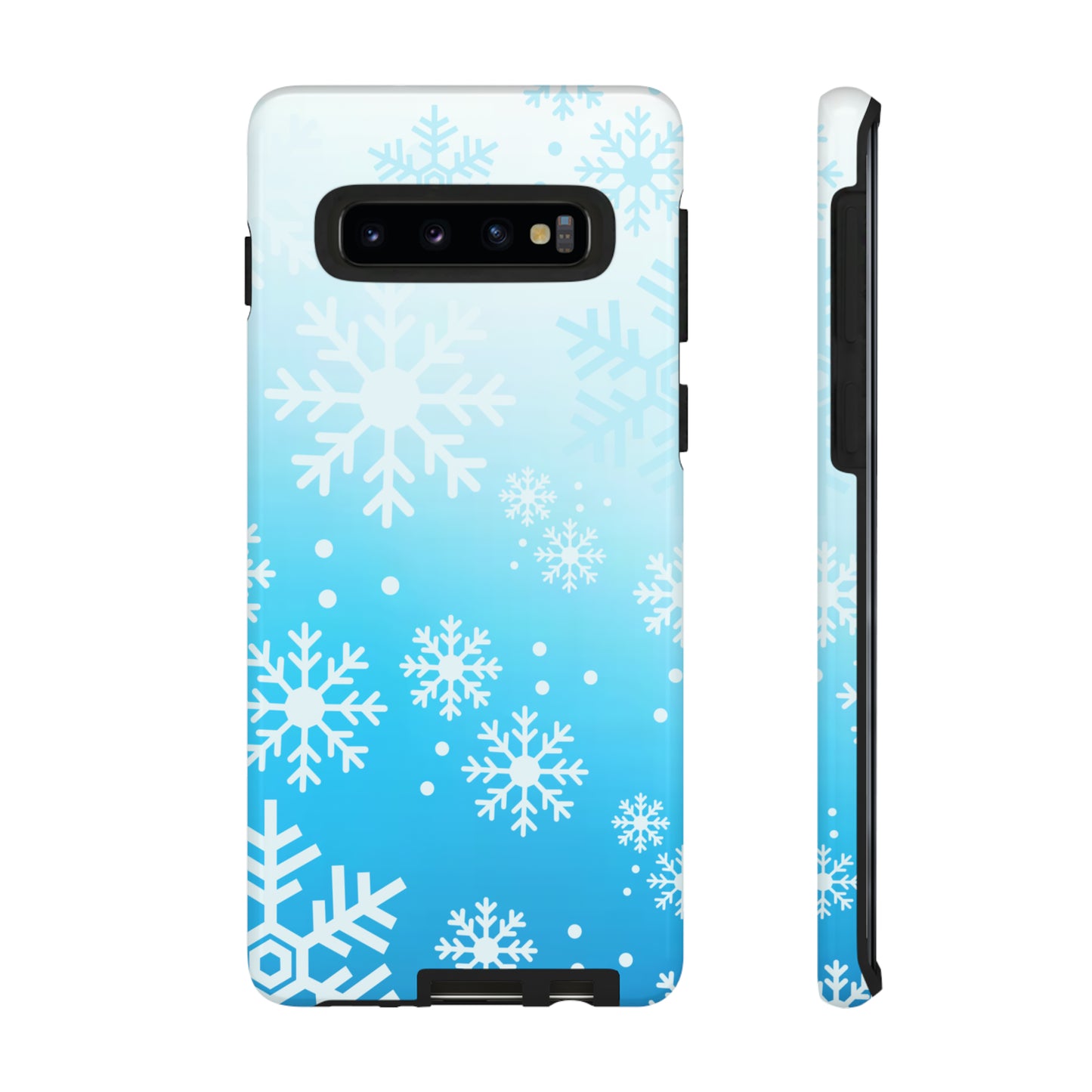 Winter, frozen, snowflake ombré protective phone case for Google, Samsung and IPhone