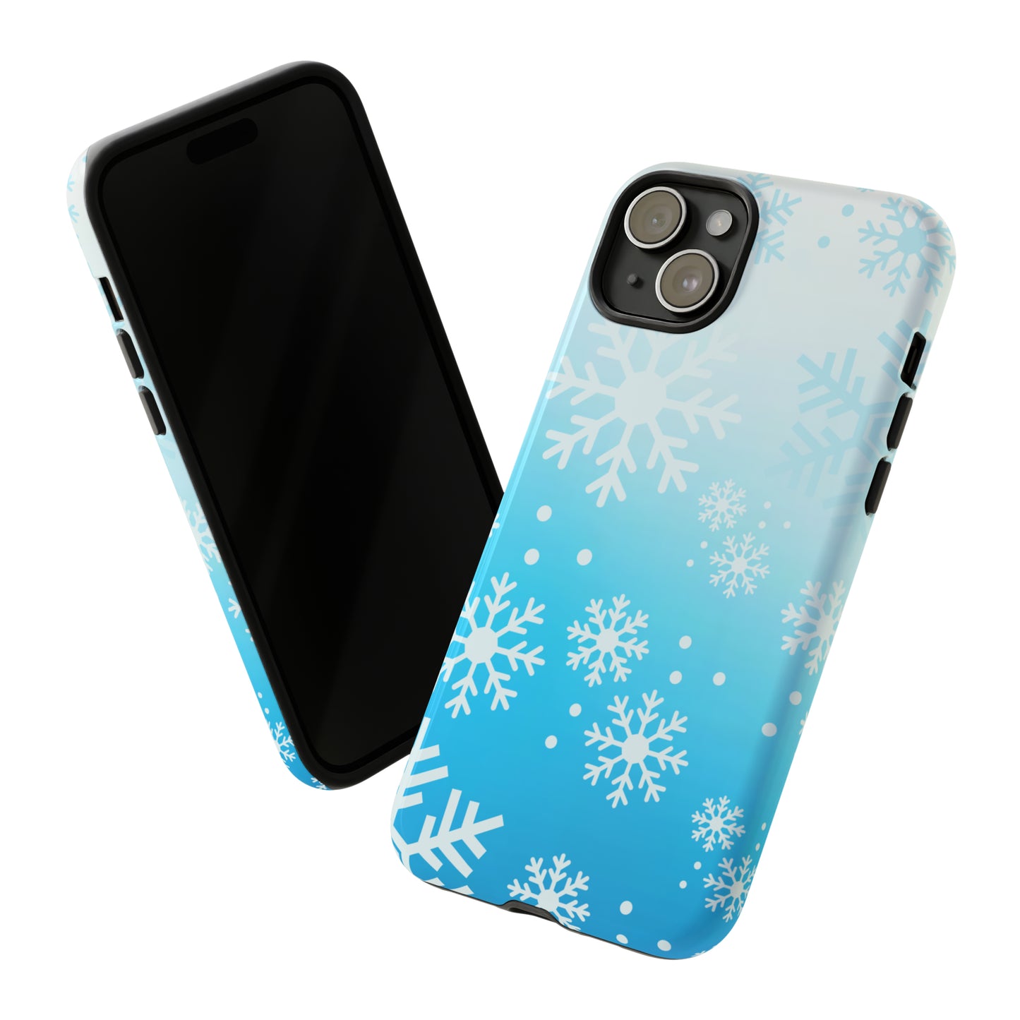 Winter, frozen, snowflake ombré protective phone case for Google, Samsung and IPhone