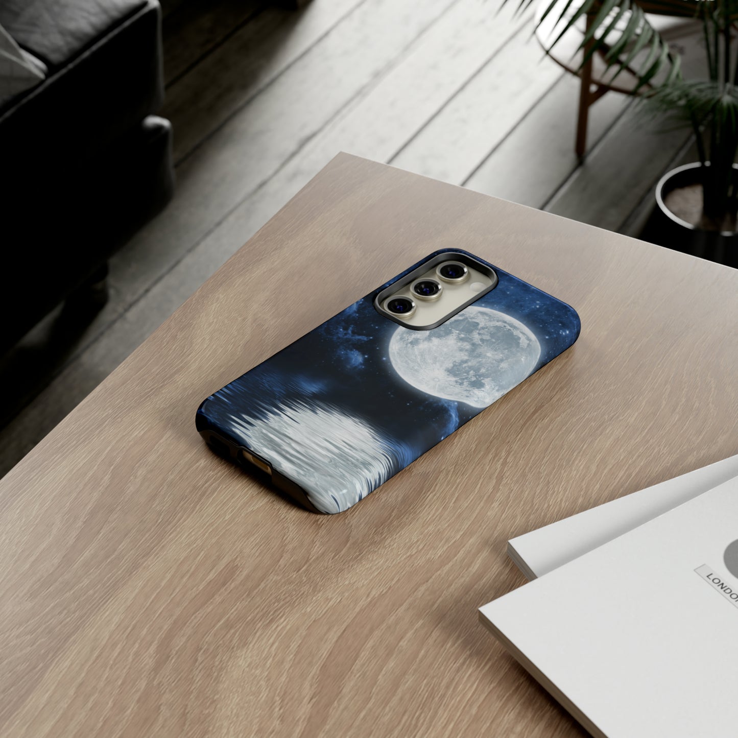 Moon Reflection Protective Phone Case for IPhone, Google and Samsung Phones