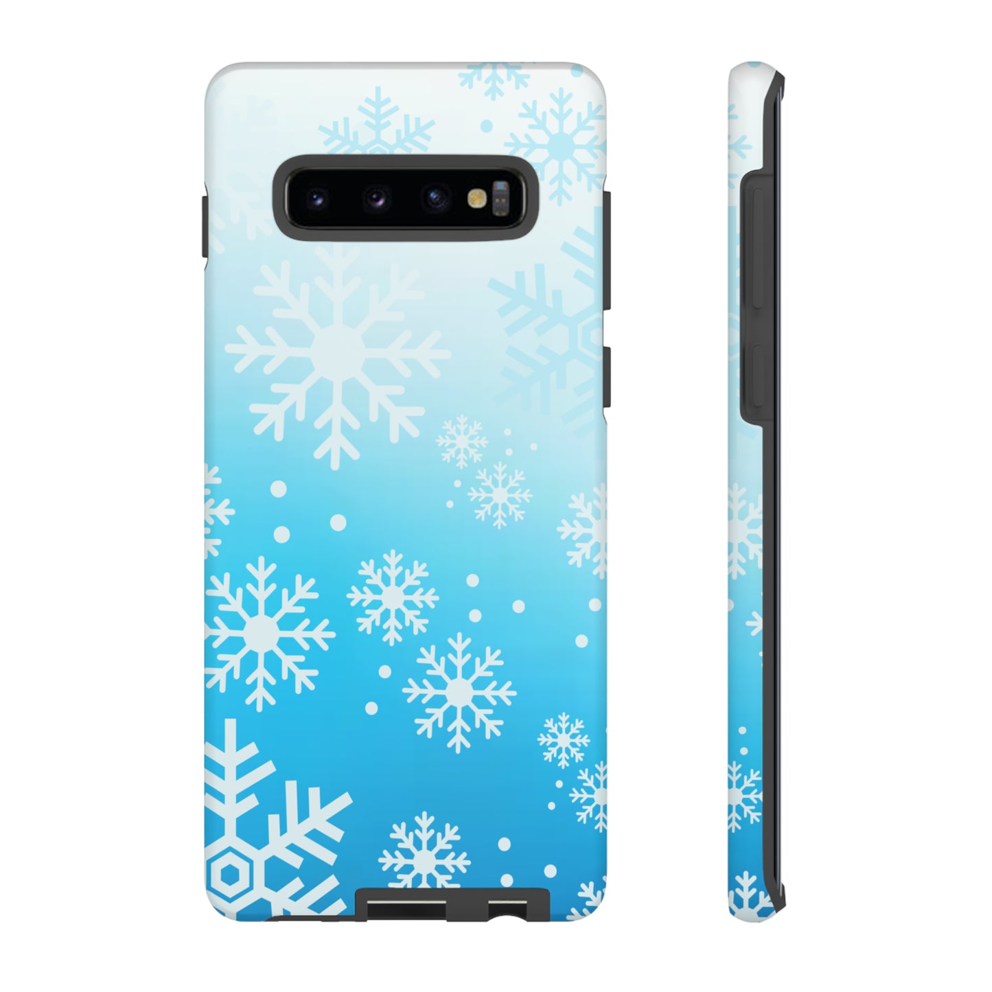 Winter, frozen, snowflake ombré protective phone case for Google, Samsung and IPhone