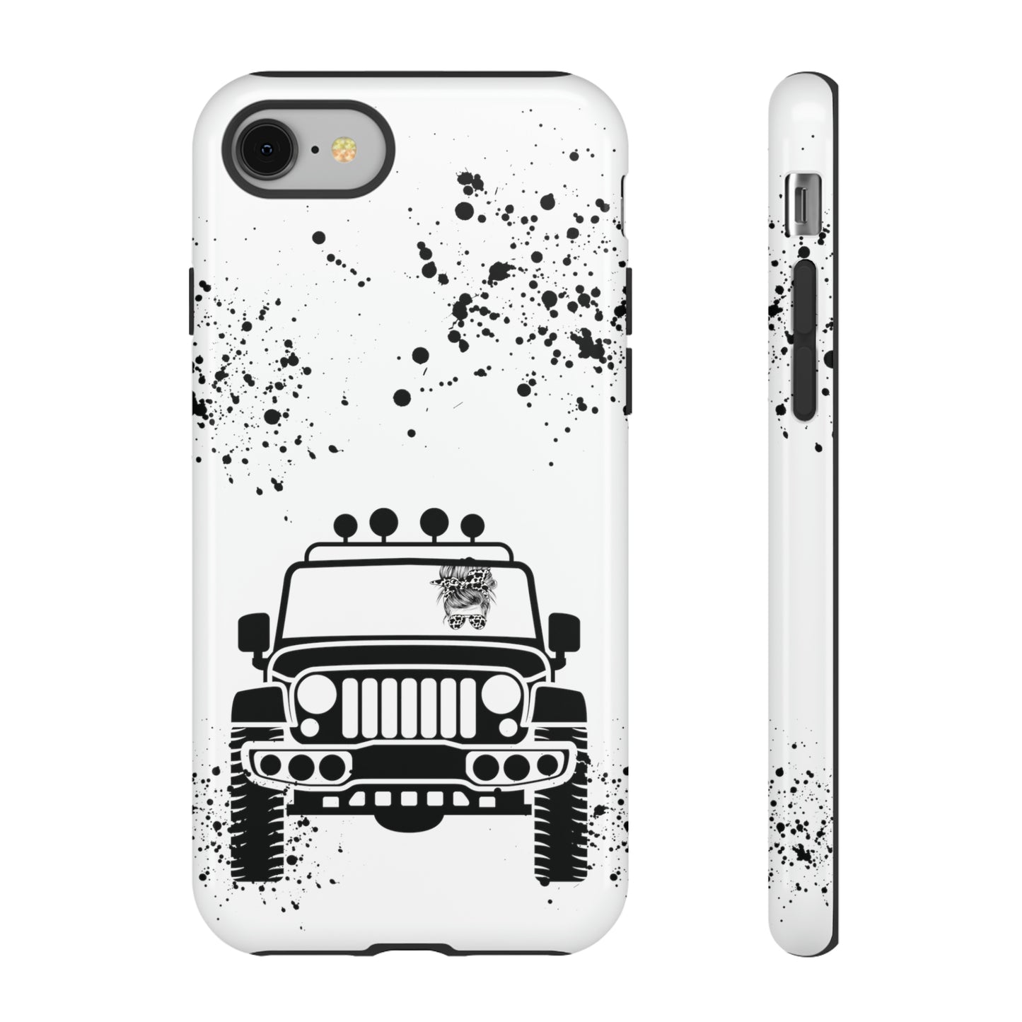 Off Road Girl Cow Print Shades Protective Phone Case for Iphone, Samsung and Google Phones