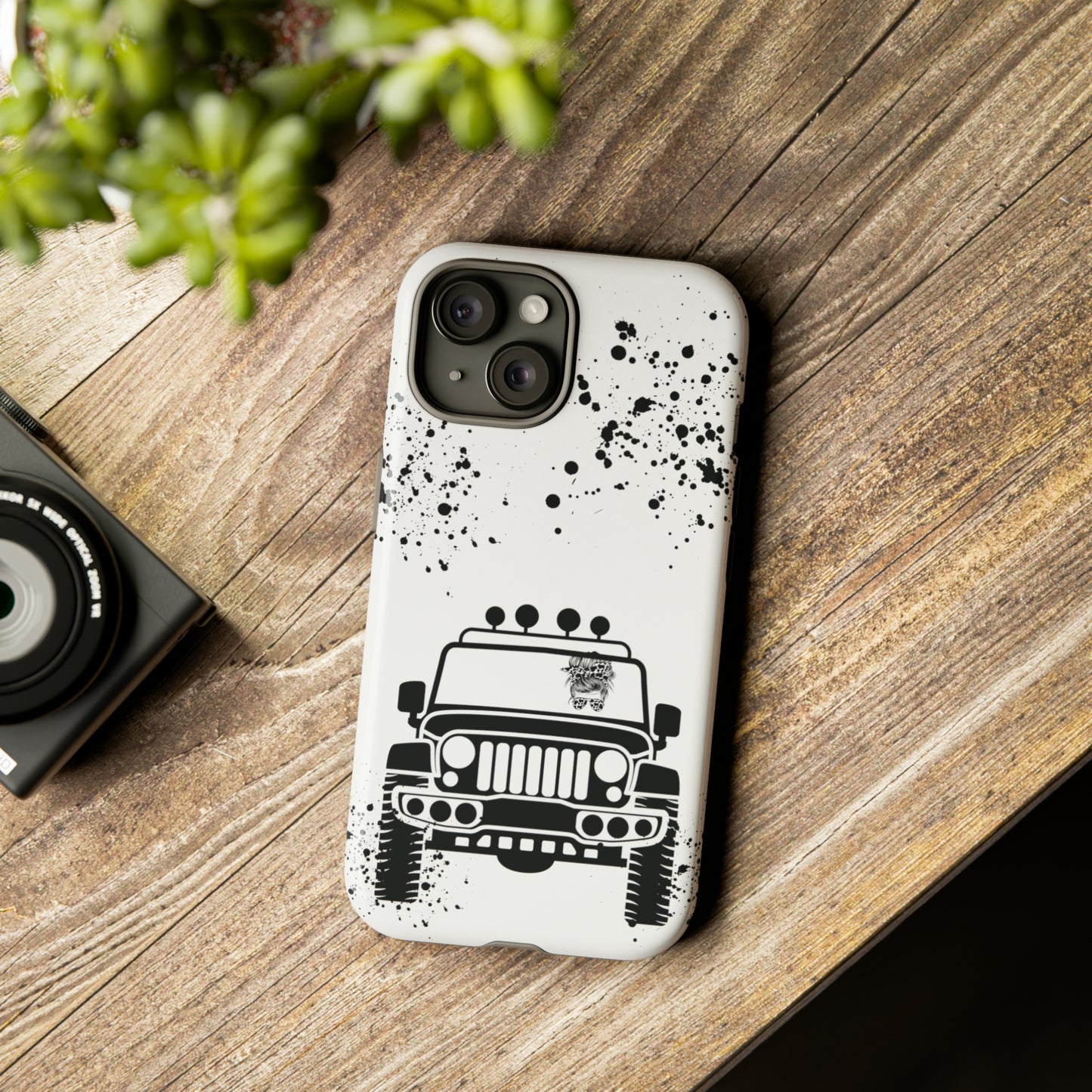 Off Road Girl Cow Print Shades Protective Phone Case for Iphone, Samsung and Google Phones