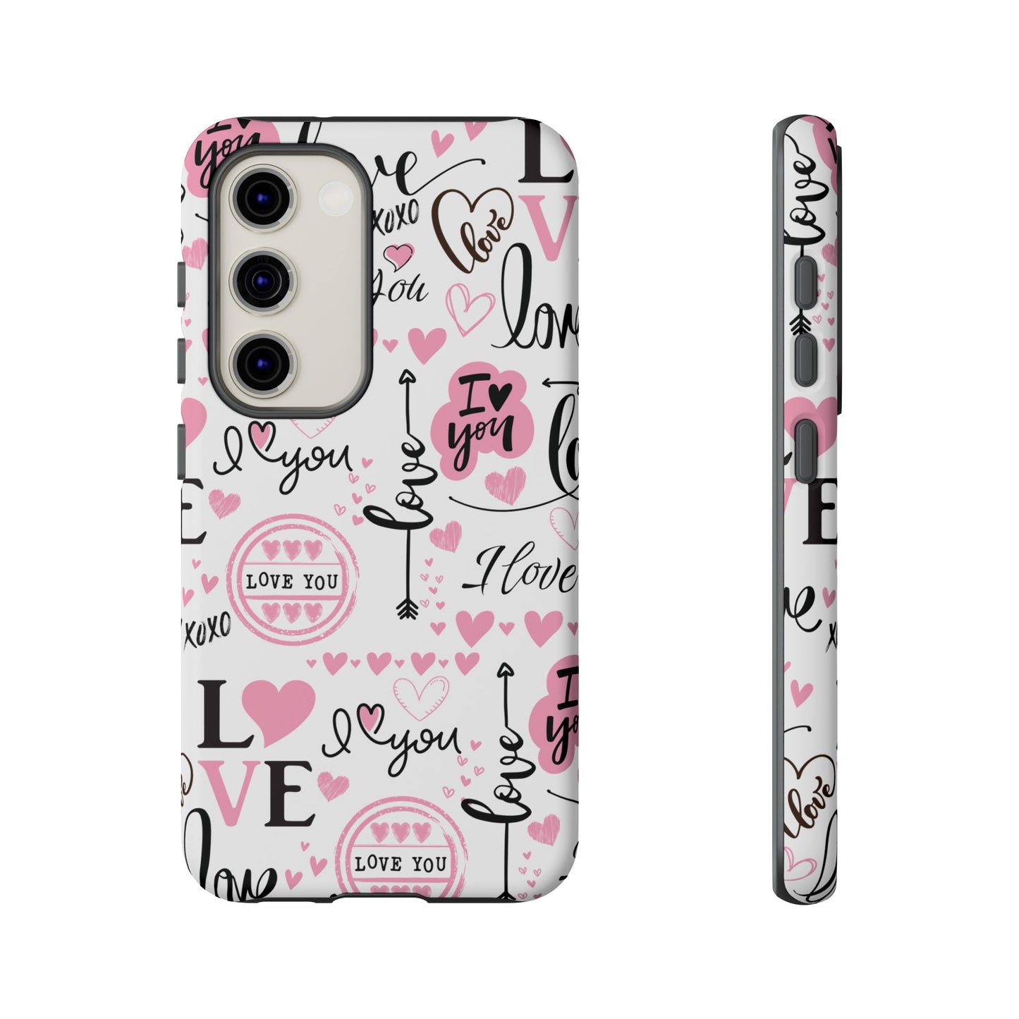 Valentine Love Pink Protective Phone Case for Iphone, Samsung and Google Devices