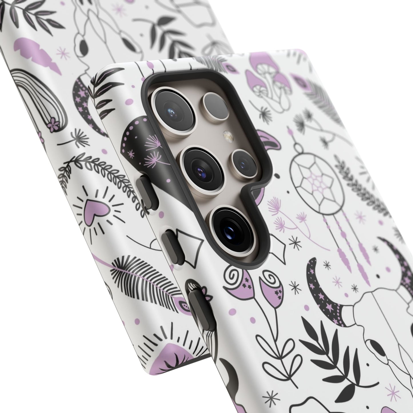 Purple and Black Western Protective Drop Proof Case Iphone, Samsung and Google phones