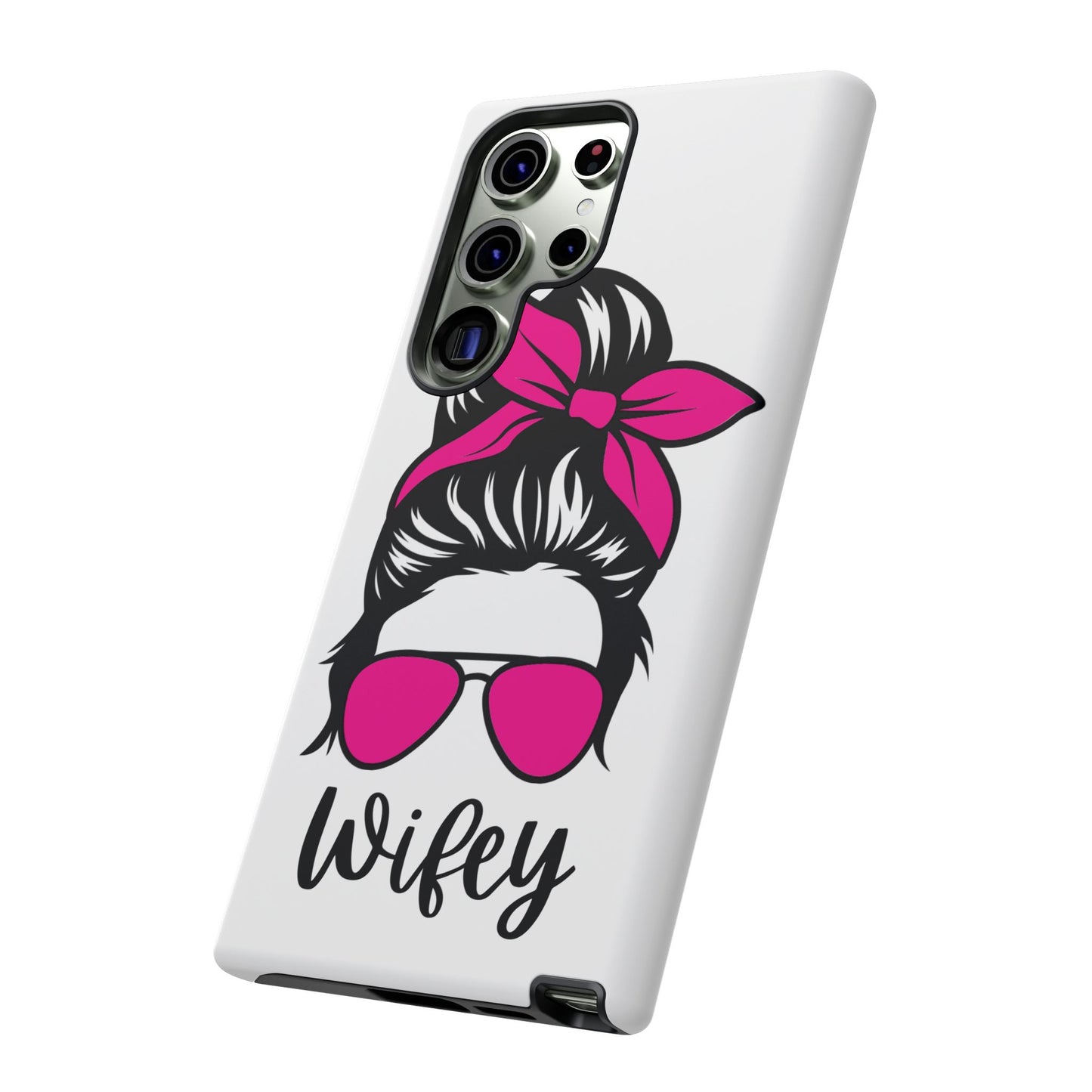 Pink Wifey Protective Case for IPhone, Samsung and Google