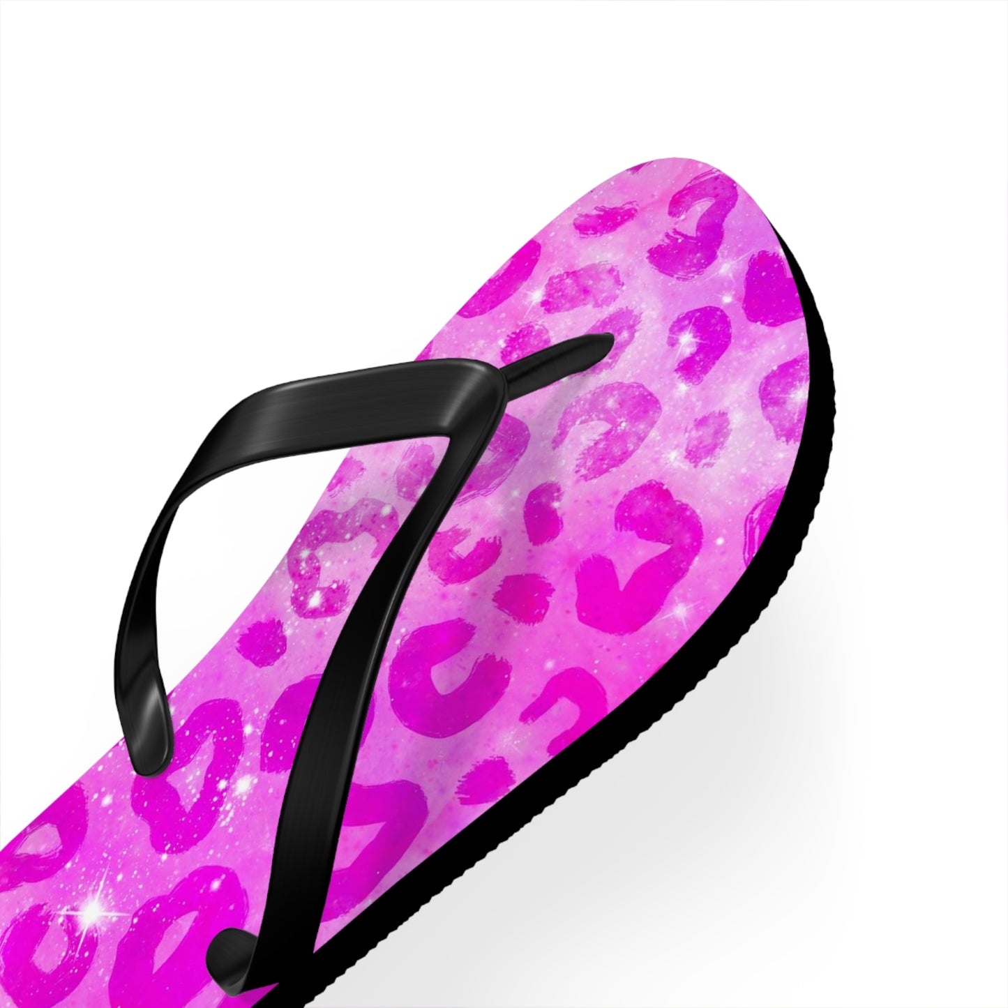 Hot Pink Leopard Flip Flops