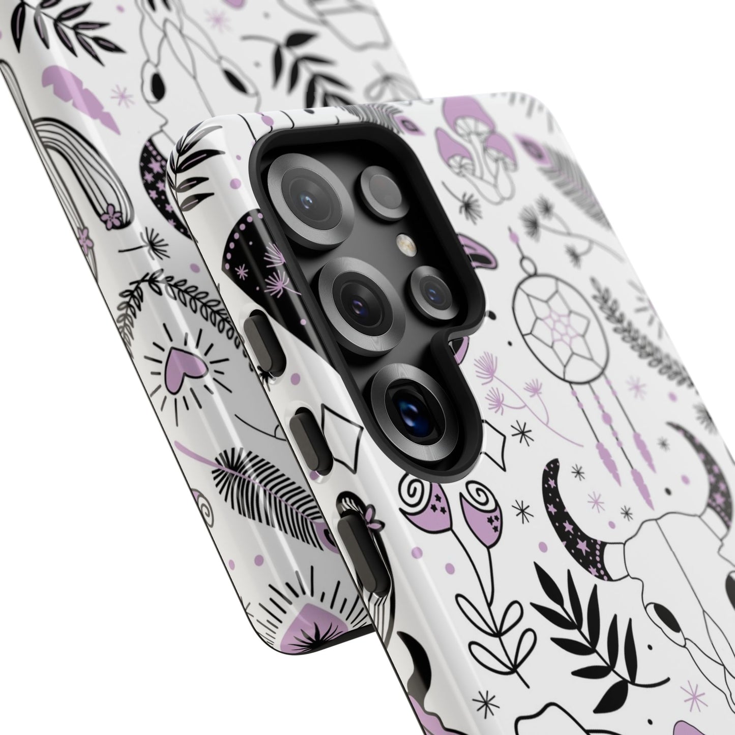 Purple and Black Western Protective Drop Proof Case Iphone, Samsung and Google phones