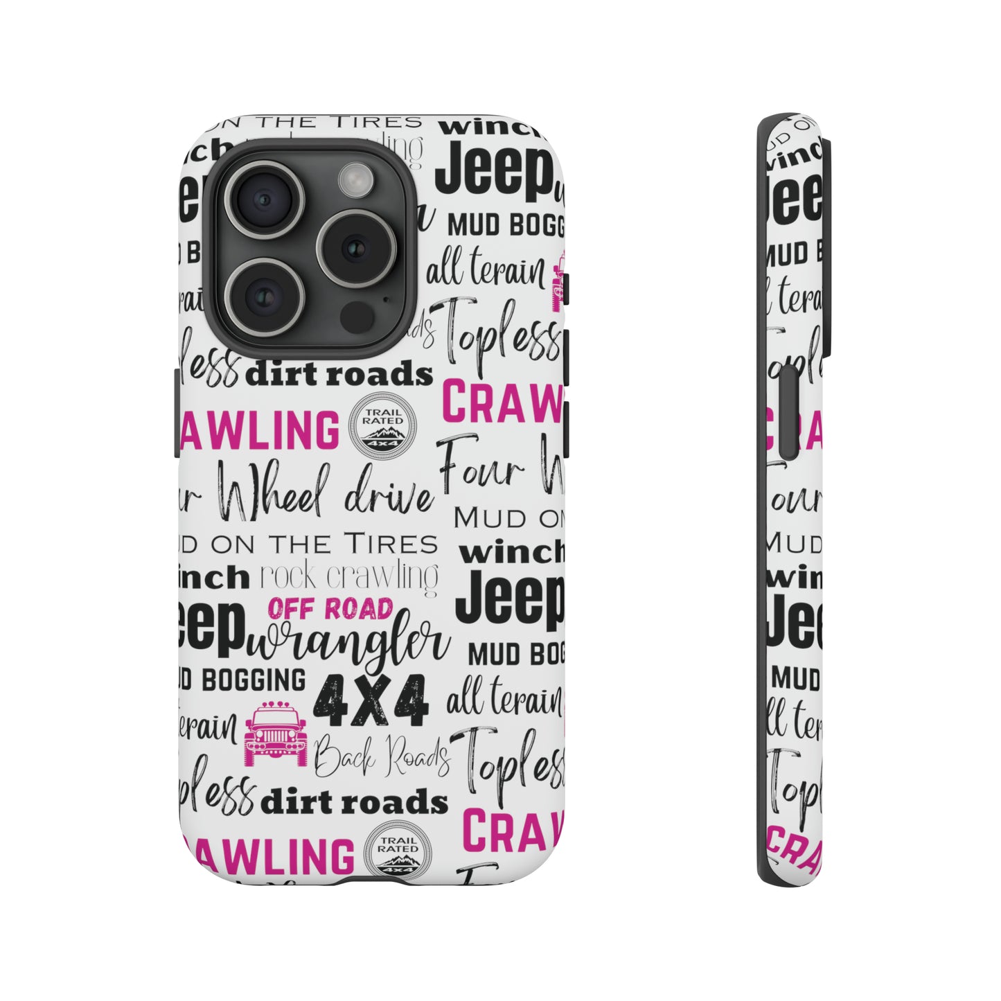 Off Road Subway Art Splash of Pink Protective Phone Case for Iphone, Samsung and Google Phones