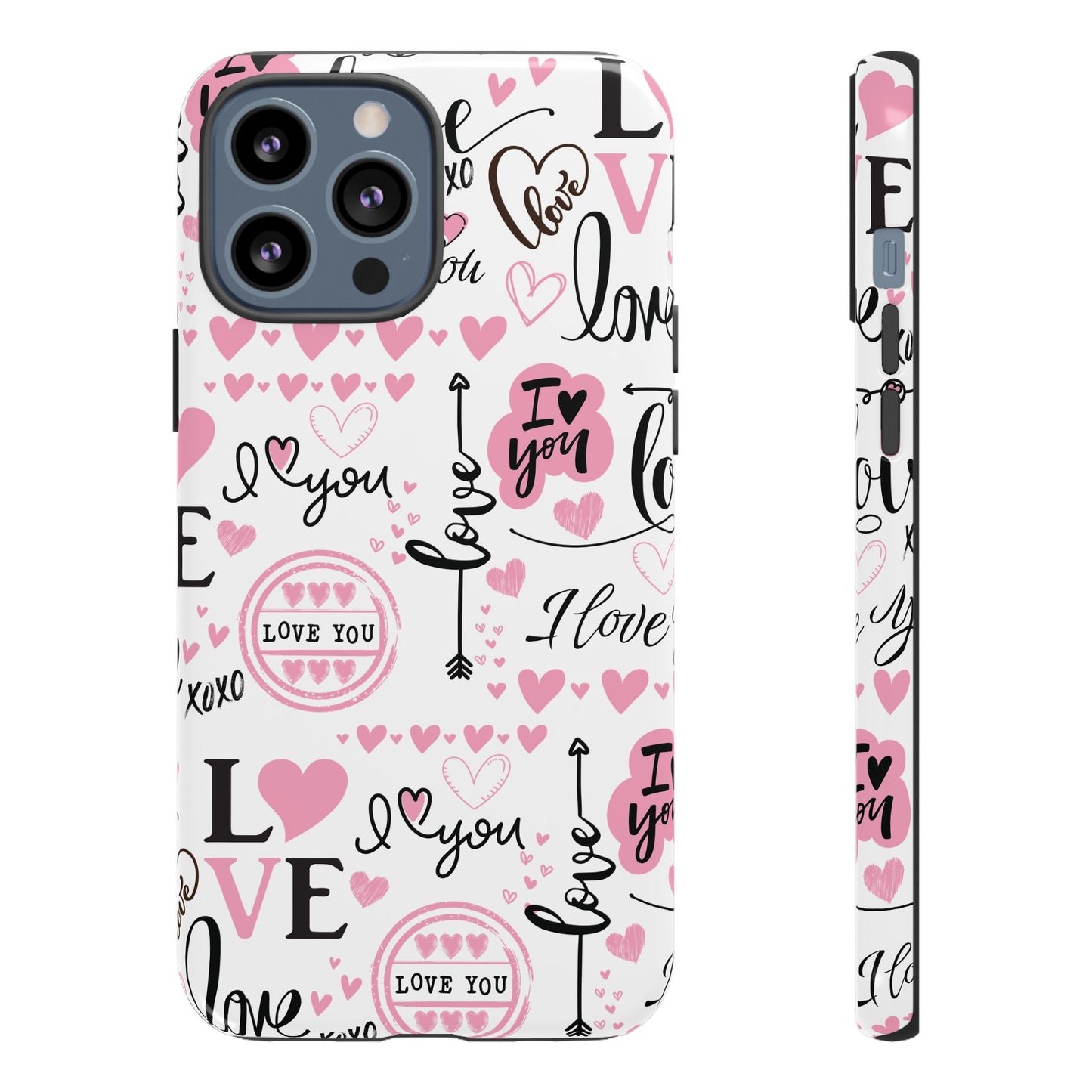 Valentine Love Pink Protective Phone Case for Iphone, Samsung and Google Devices