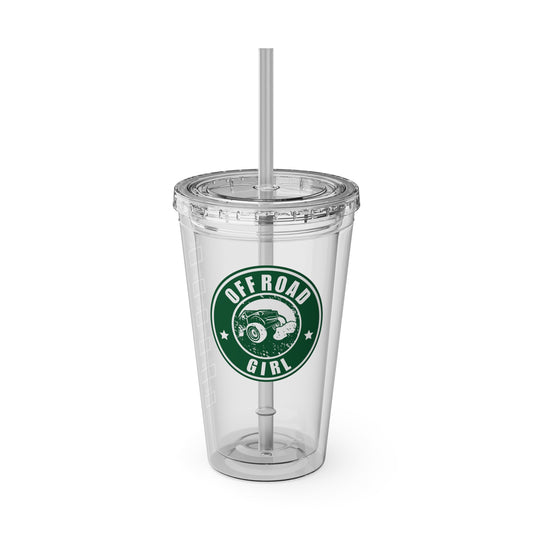 Off Road Girl Tumbler with Straw, 16oz